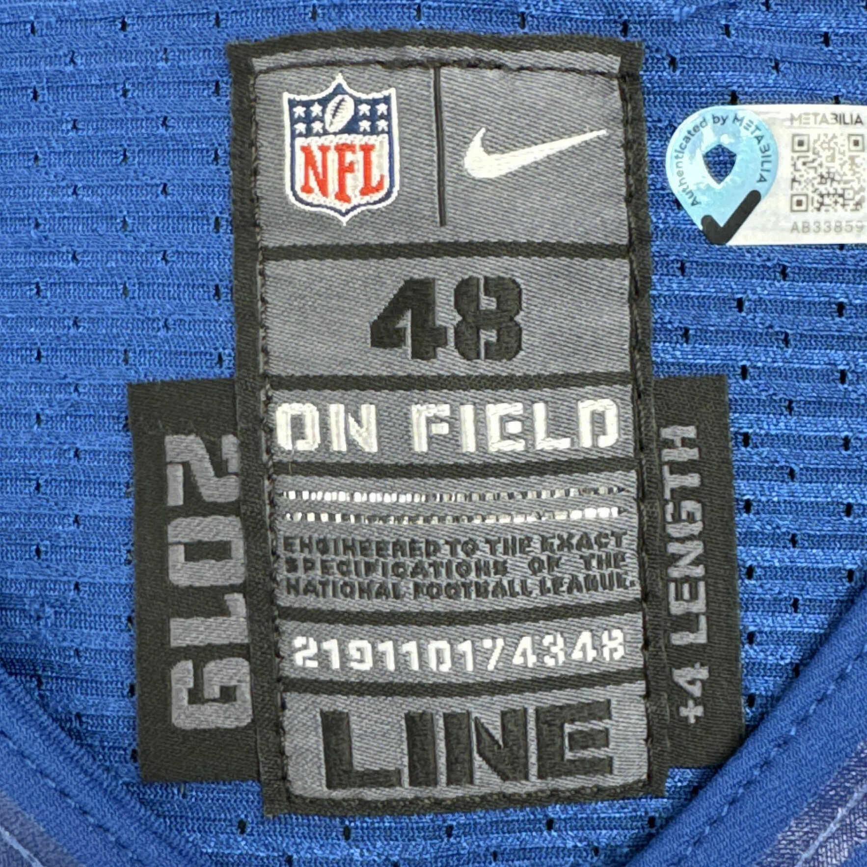 #68 Lang Team-Issued Blue Jersey