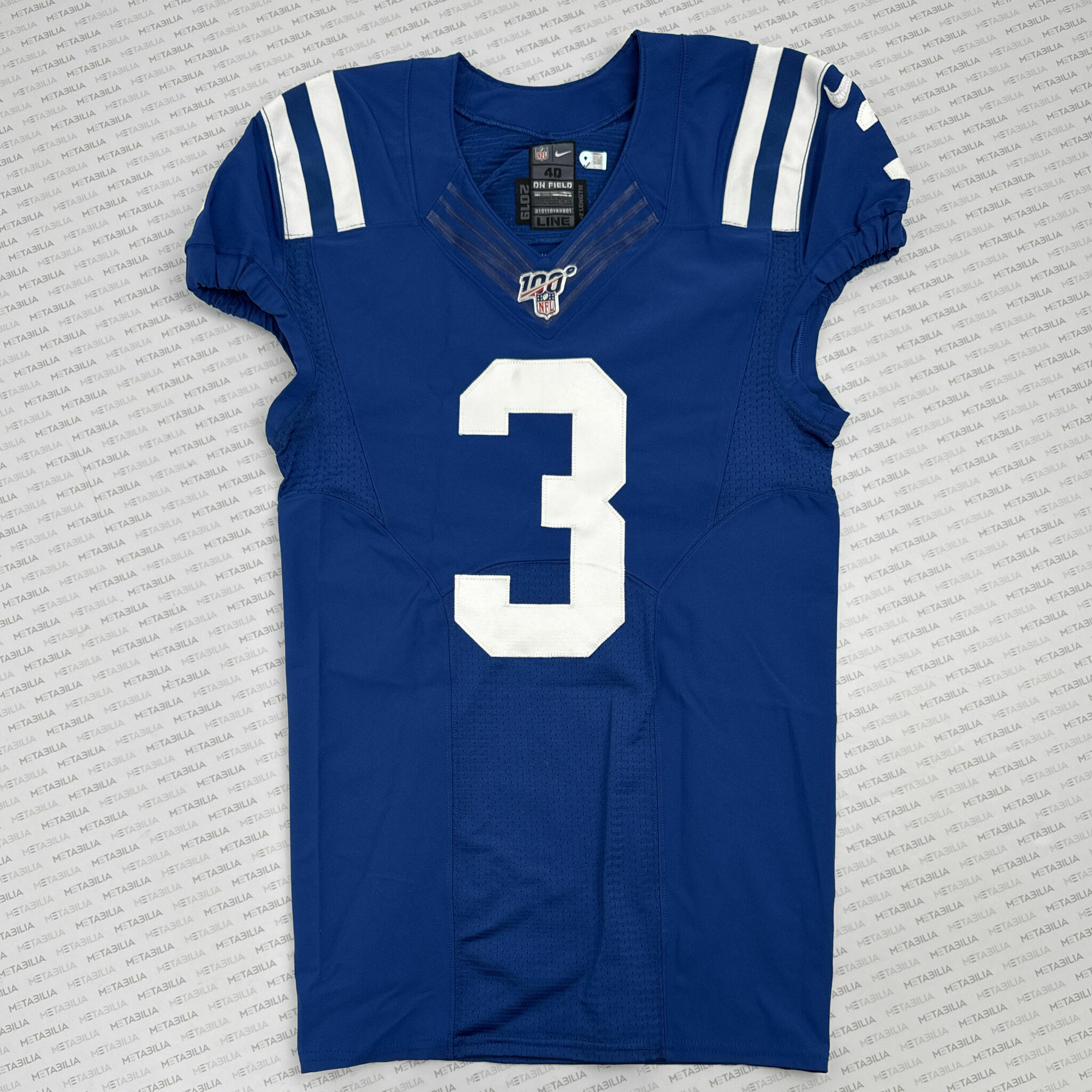 #3 Colts Team-Issued Blue Jersey