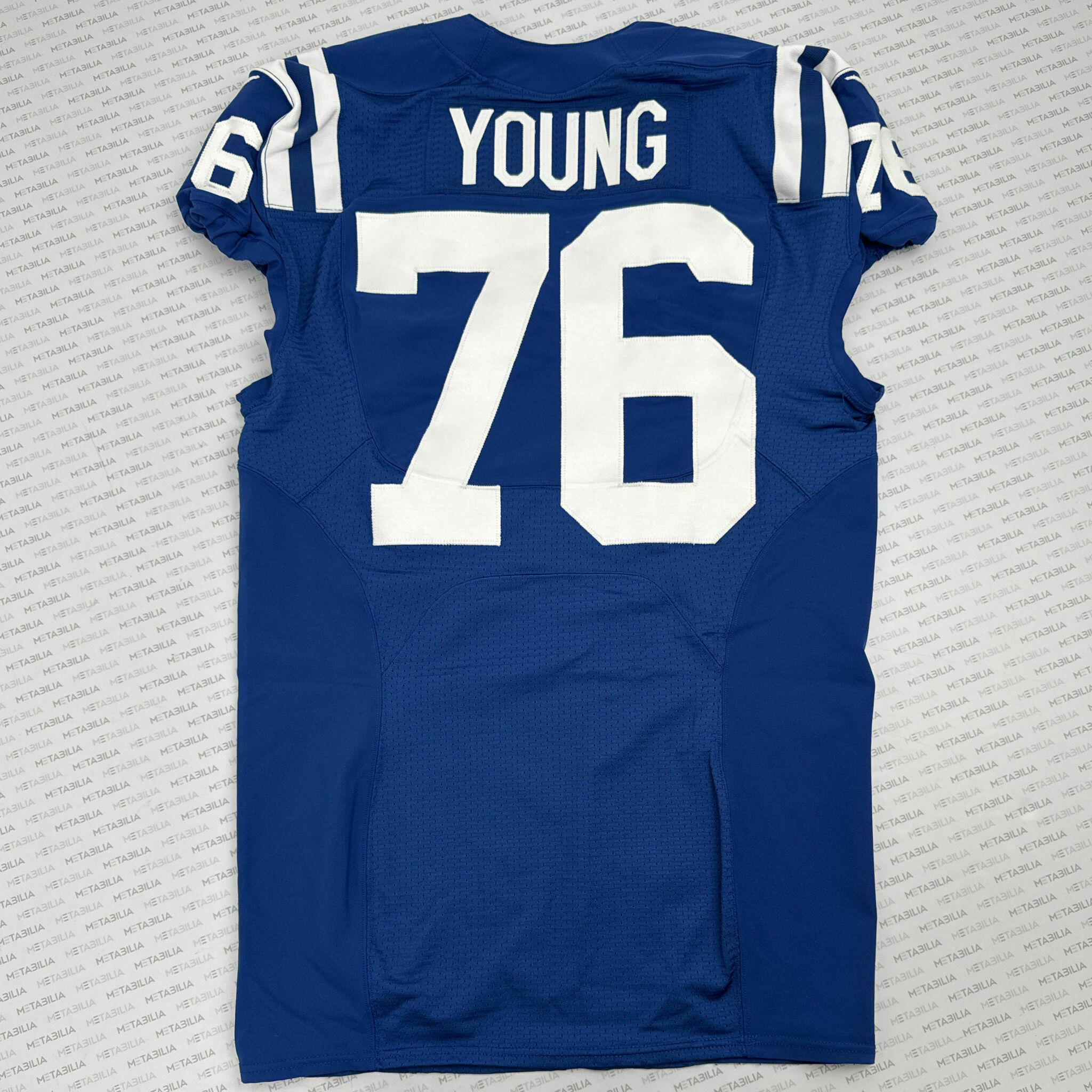 #76 Young Team-Issued Blue Jersey
