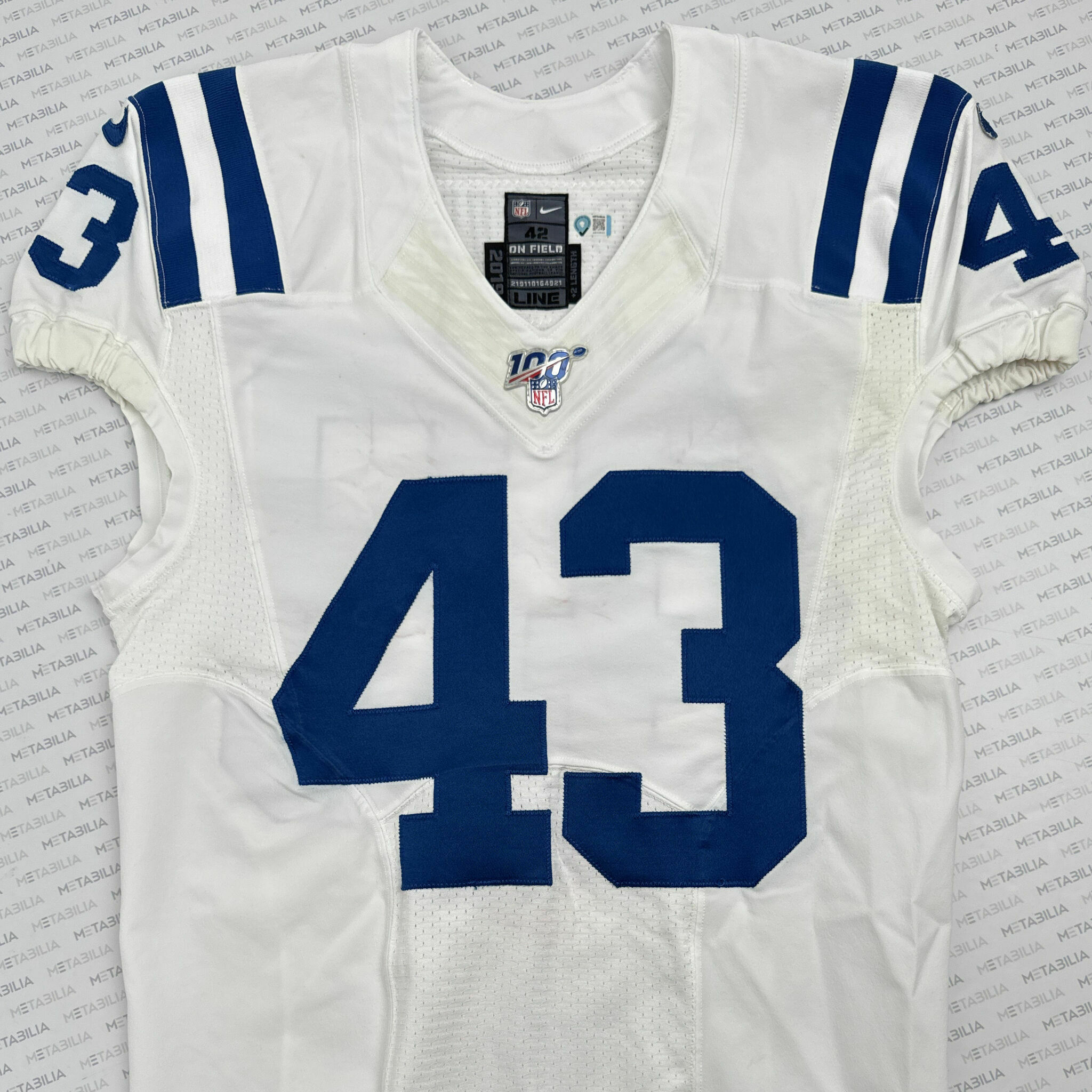 #43 Ross Travis Team-Issued White Jersey