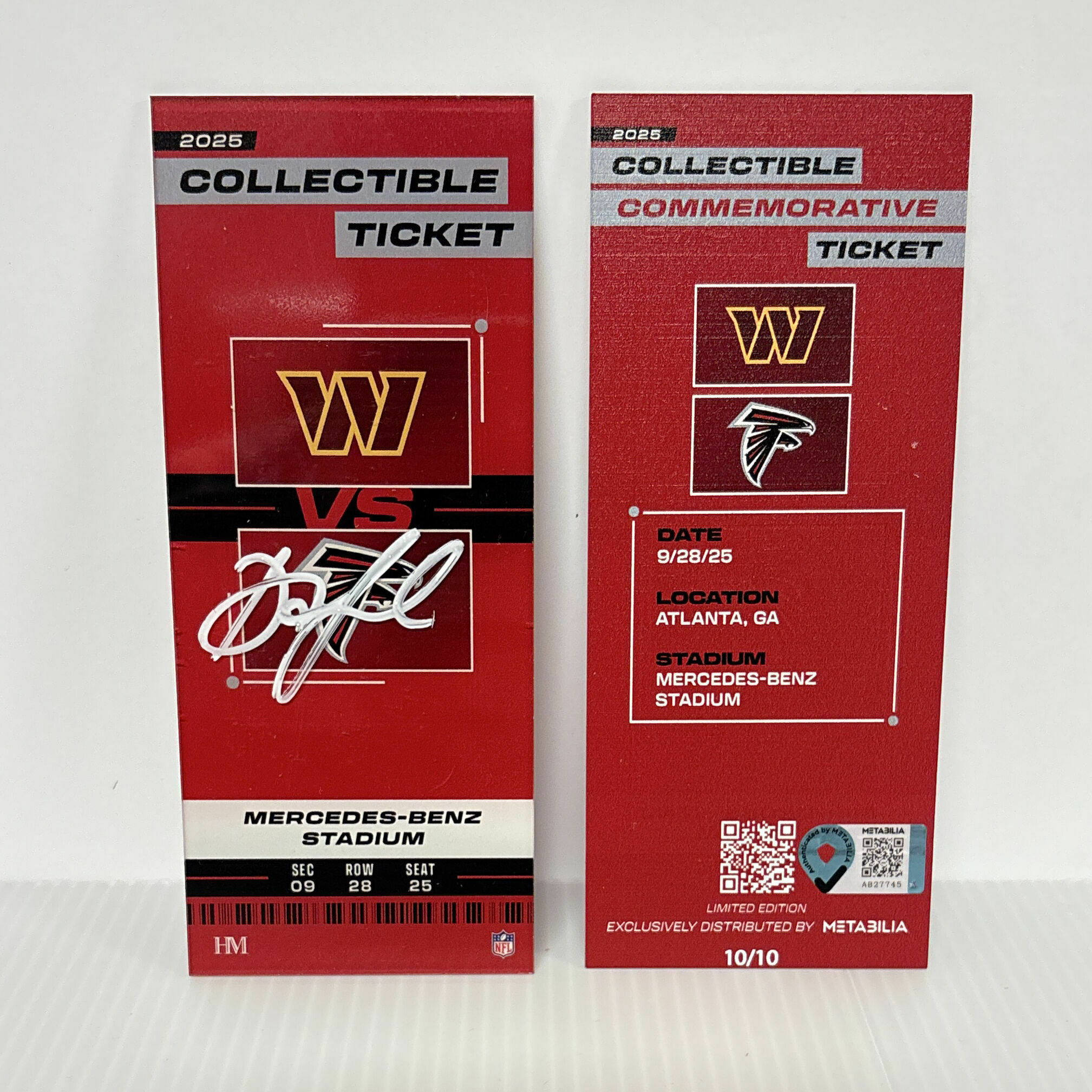 Drake London Signed Commemorative Ticket - Wk4 vs Commanders