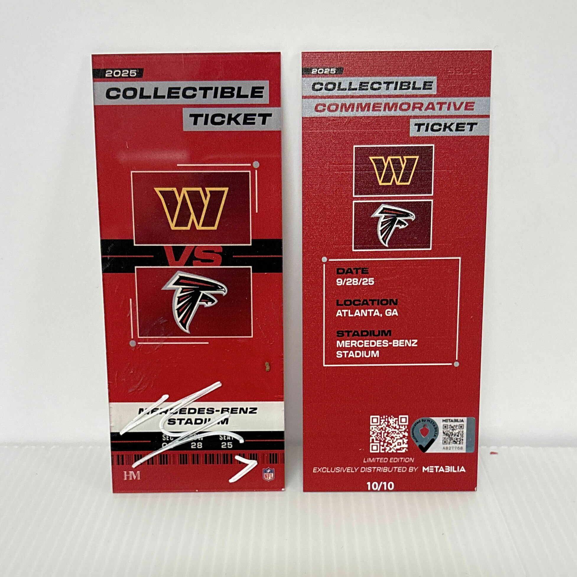 Bijan Robinson Signed Commemorative Ticket - Wk4 vs Commanders