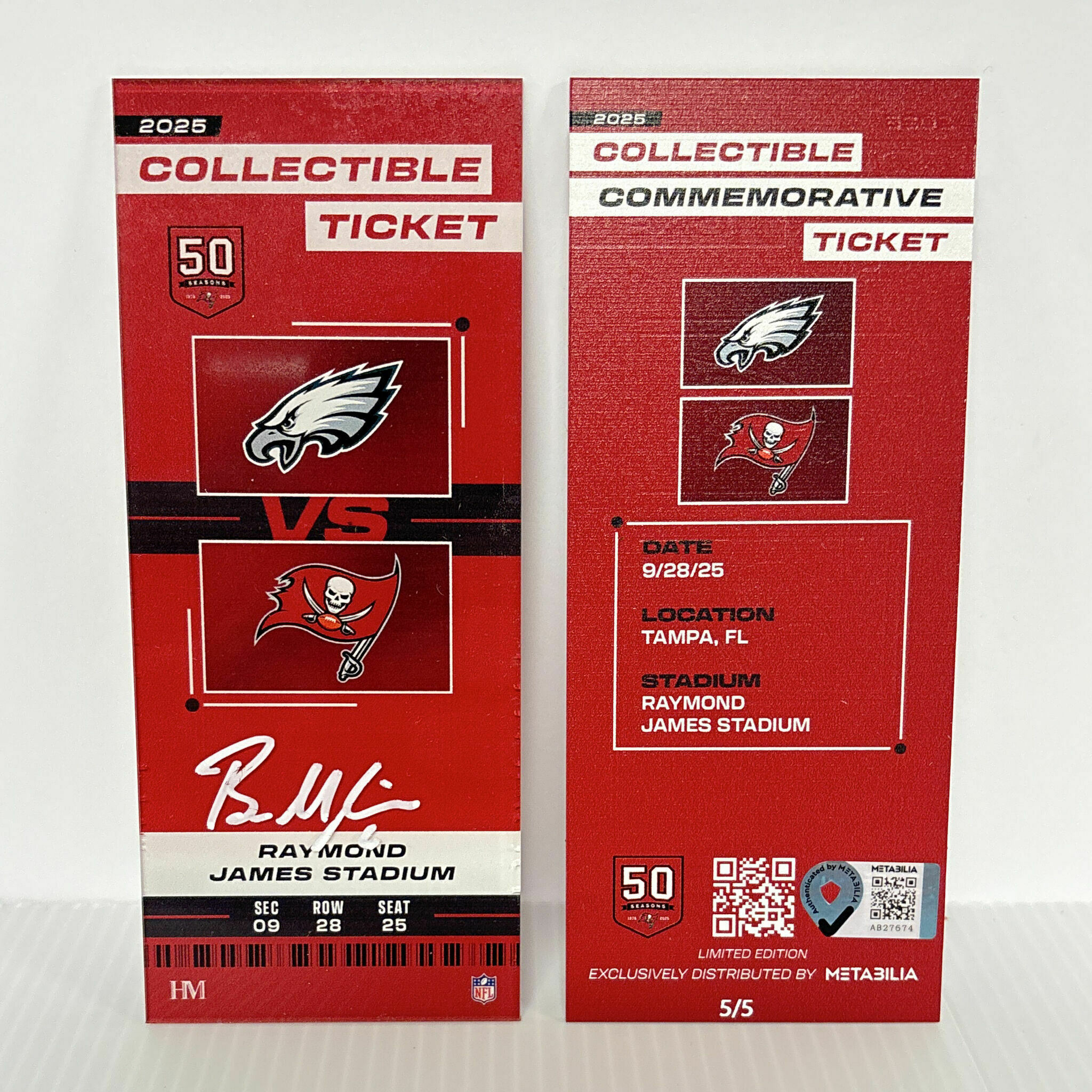 Baker Mayfield Signed Commemorative Ticket - Wk4 vs Eagles