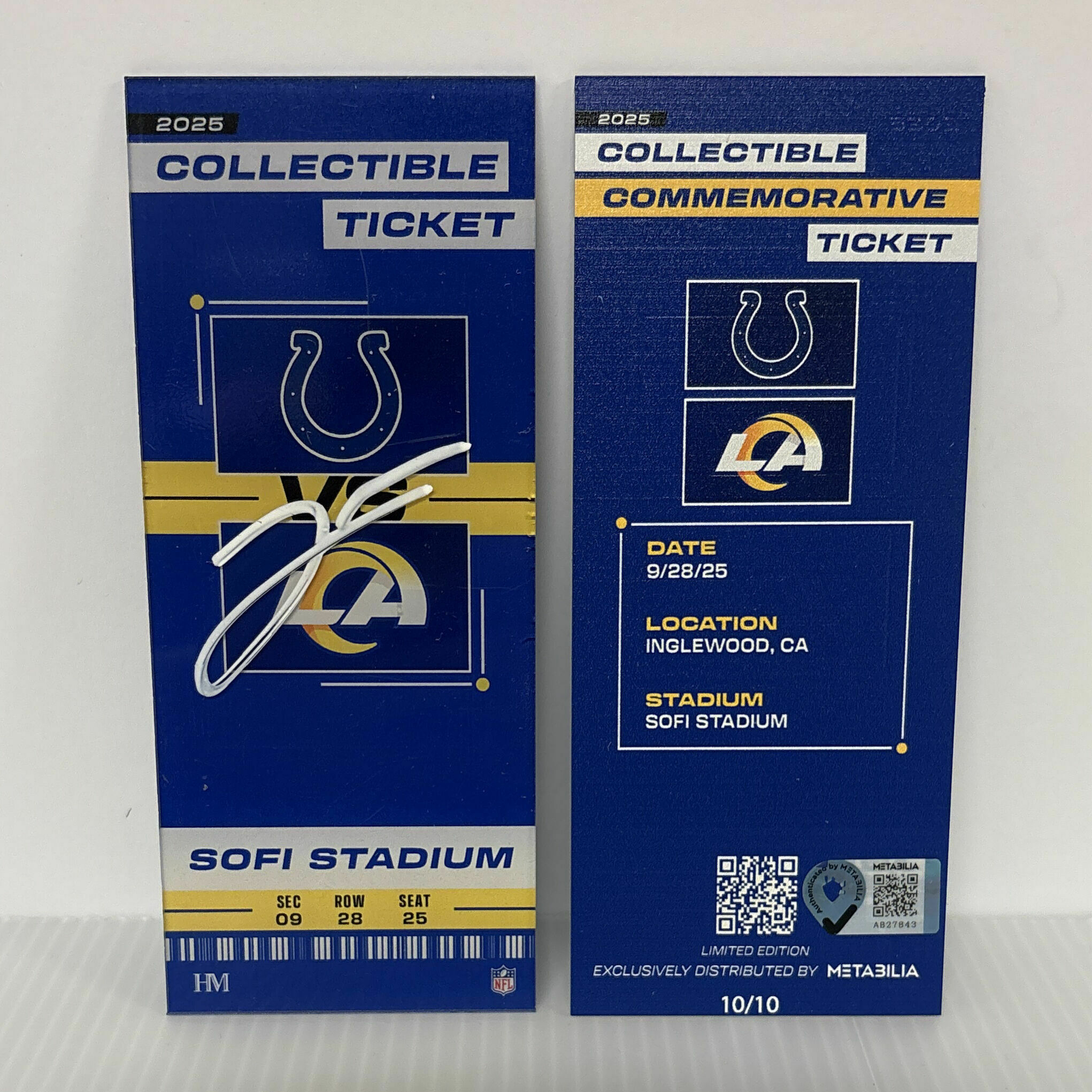 Jared Verse Signed Commemorative Ticket - Wk4 vs Colts