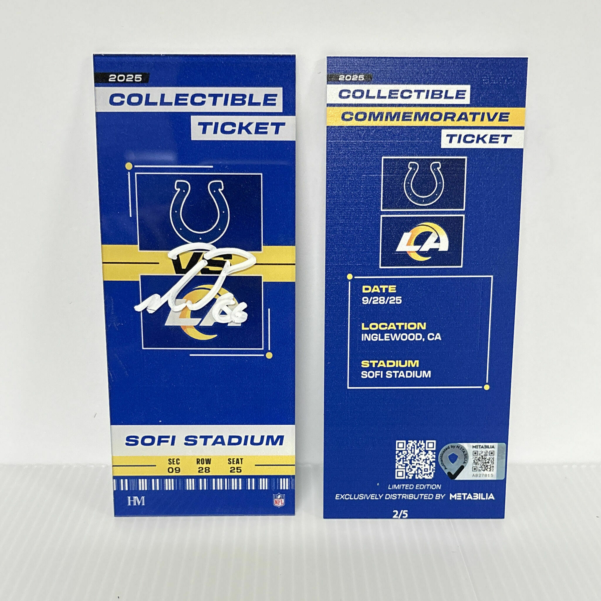 Colby Parkinson Signed Commemorative Ticket - Wk4 vs Colts