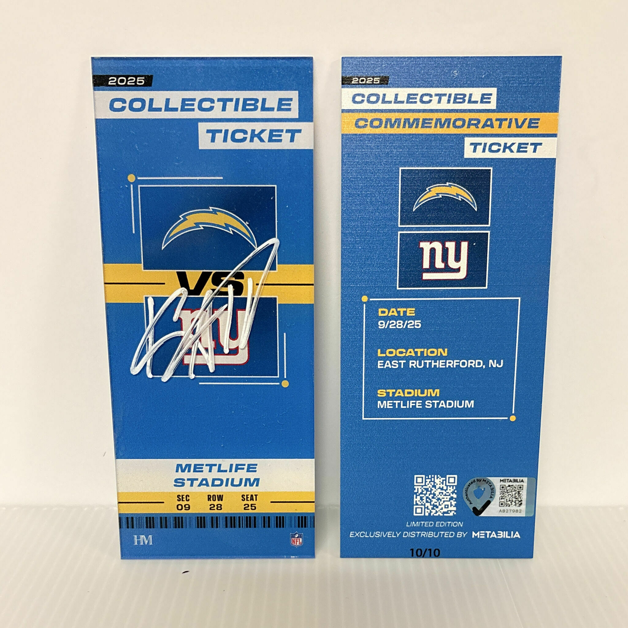 Keenan Allen Signed Commemorative Ticket - Wk4 vs Giants