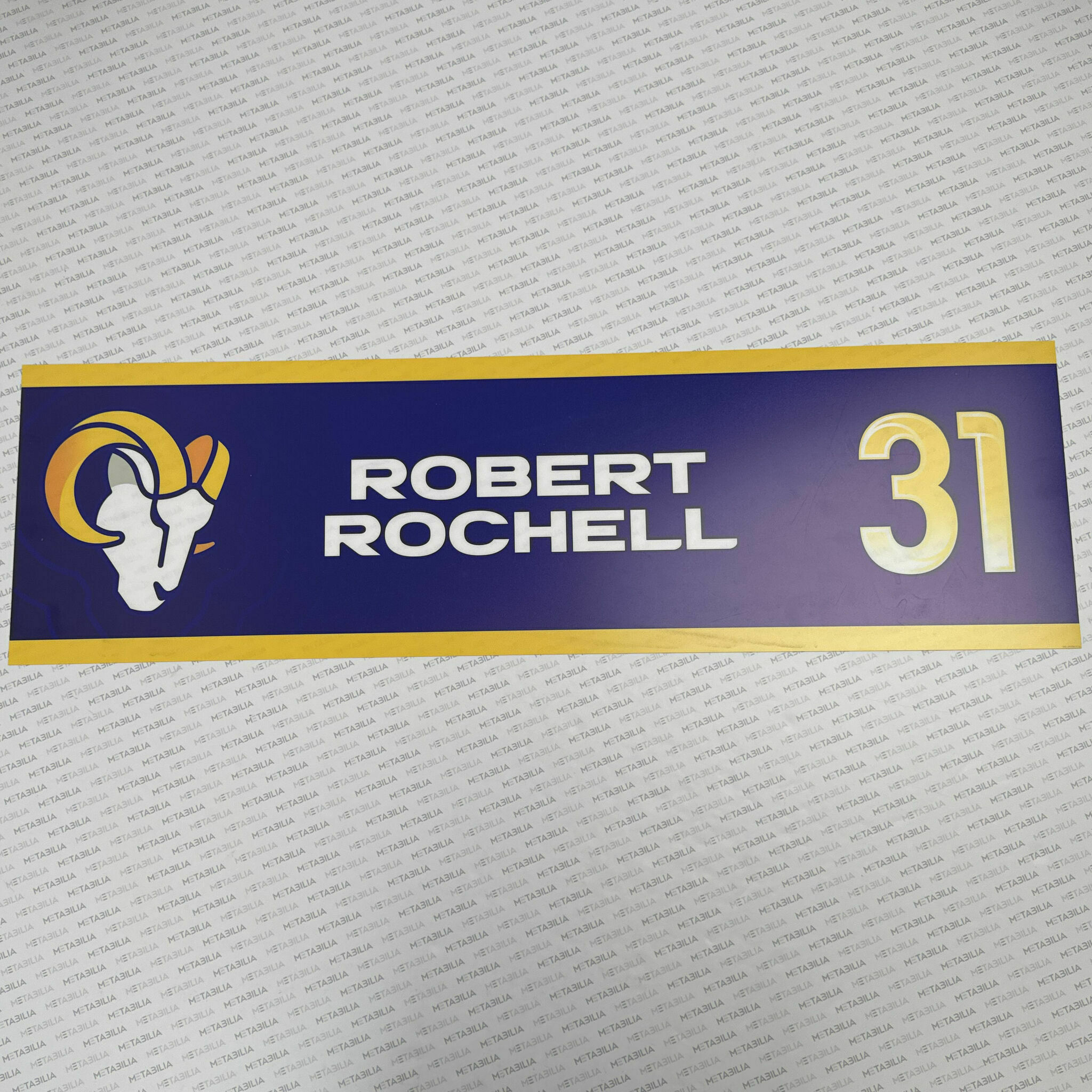 #31 Robert Rochell Team-Issued Locker Nameplate