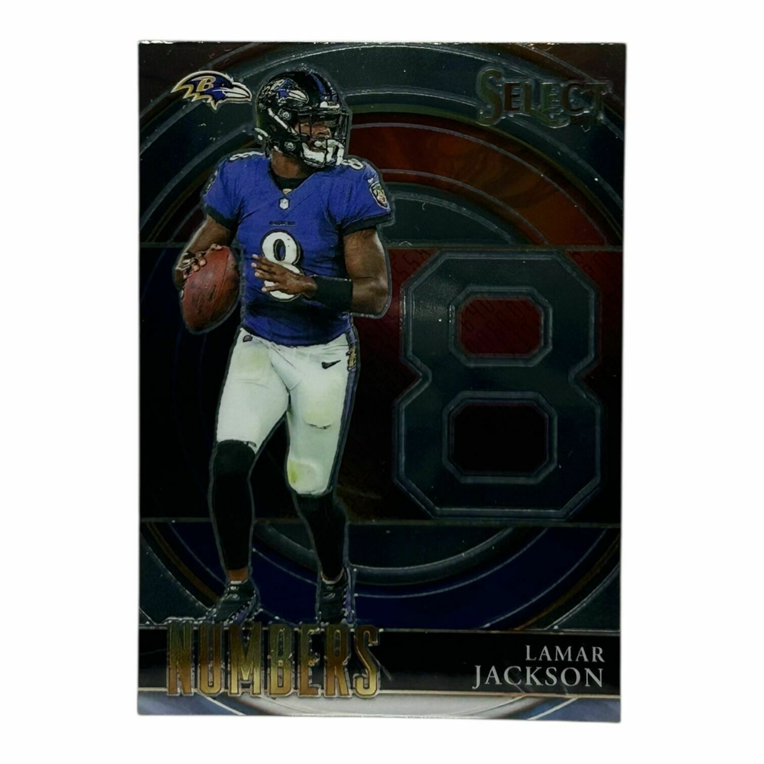 Lamar Jackson 2021 Panini Select Football Numbers Trading Card