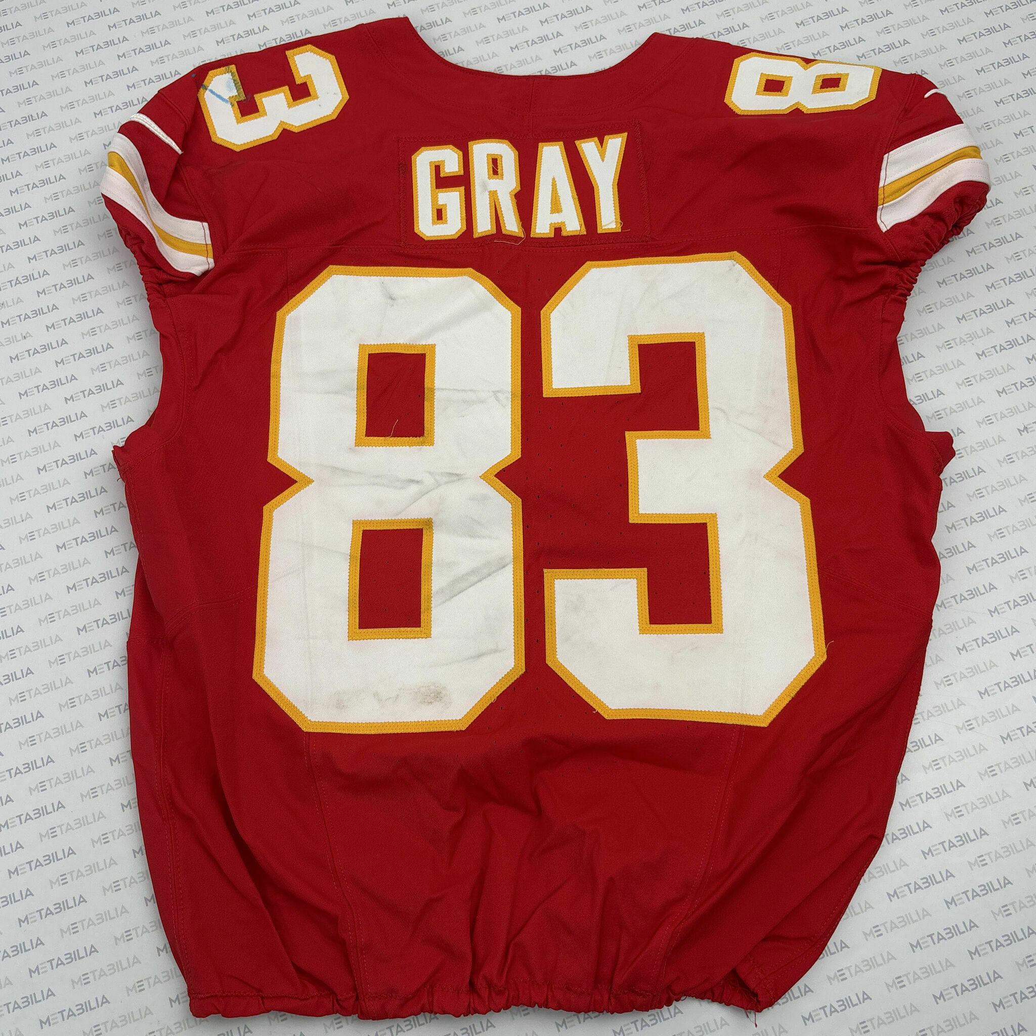 #83 Noah Gray Game-Worn Jersey vs Lions