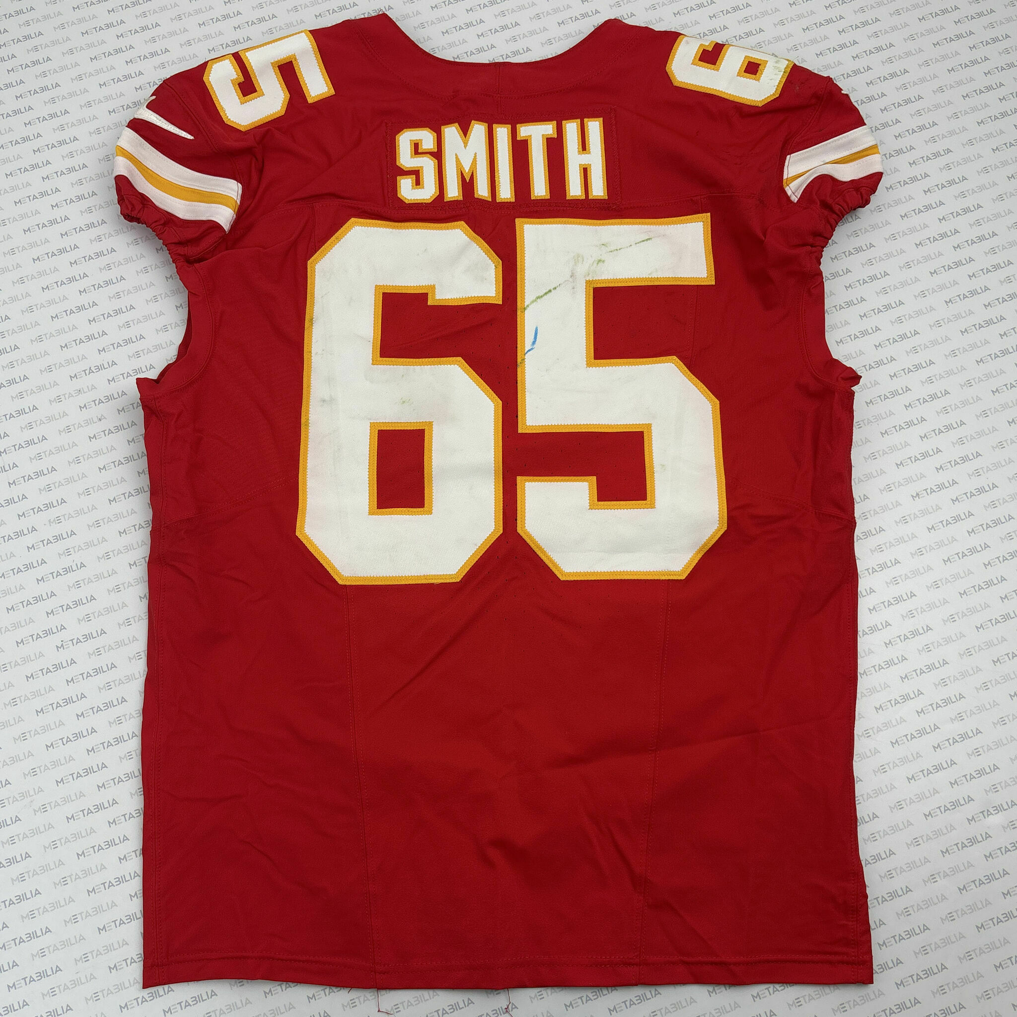 #65 Trey Smith  Game-Worn Jersey vs Lions
