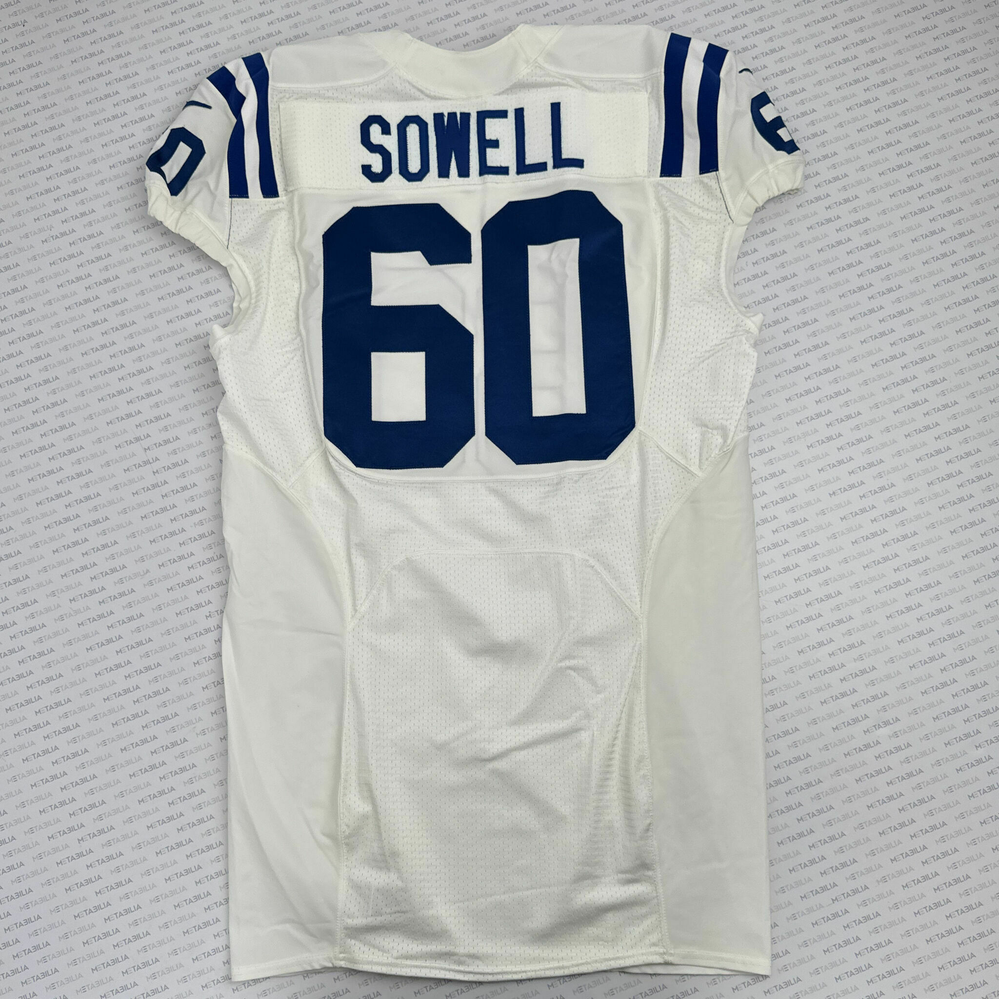 #60 Sowell Team-Issued White Jersey
