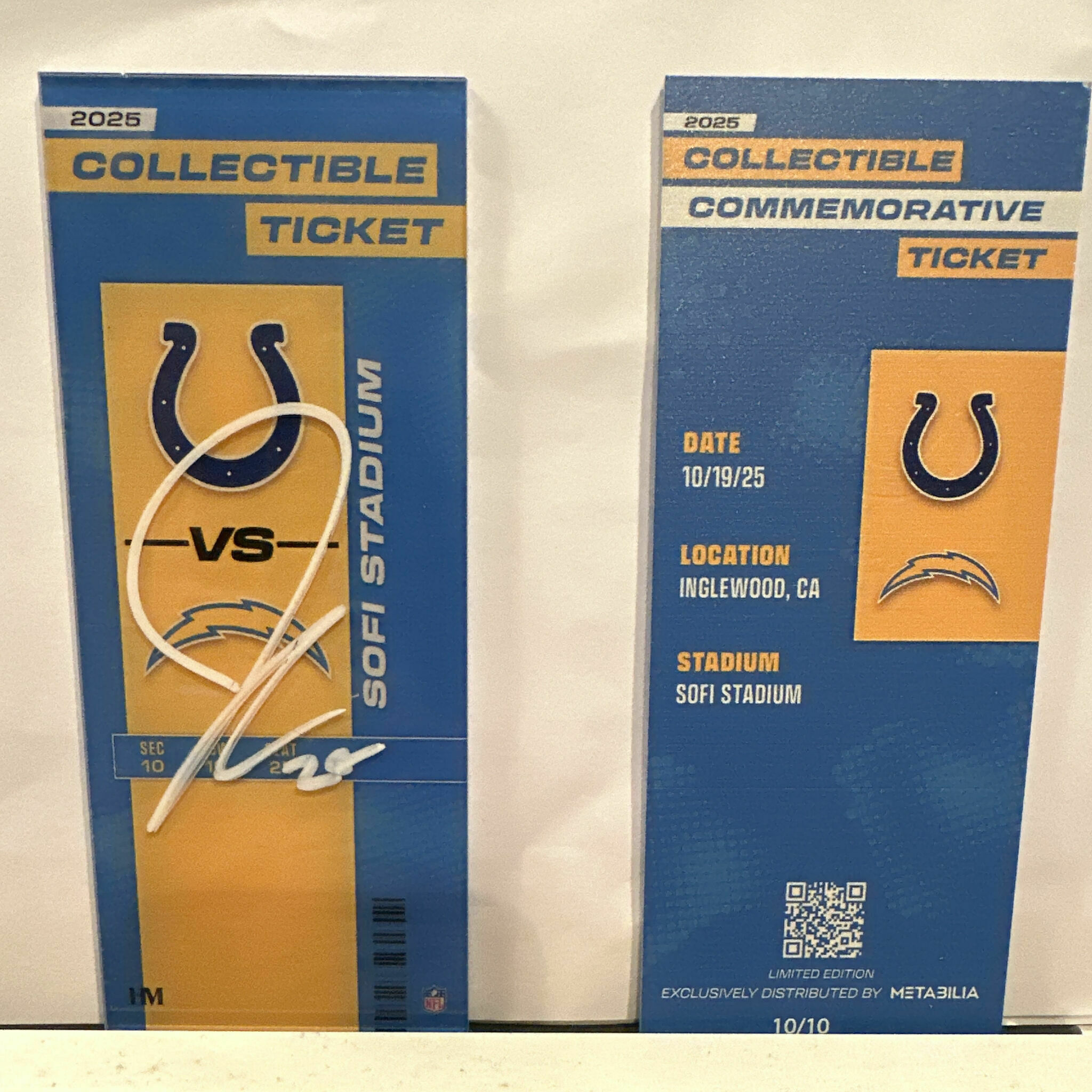Junior Colson Signed Commemorative Ticket - Wk7 vs Colts