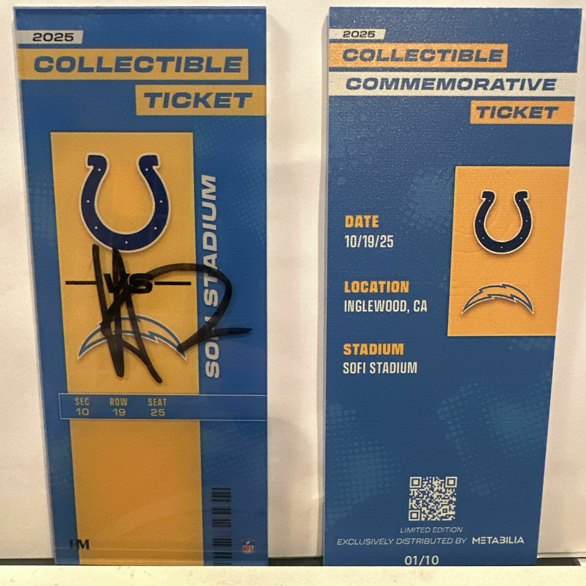 Hassan Haskins Signed Commemorative Ticket - Wk7 vs Colts