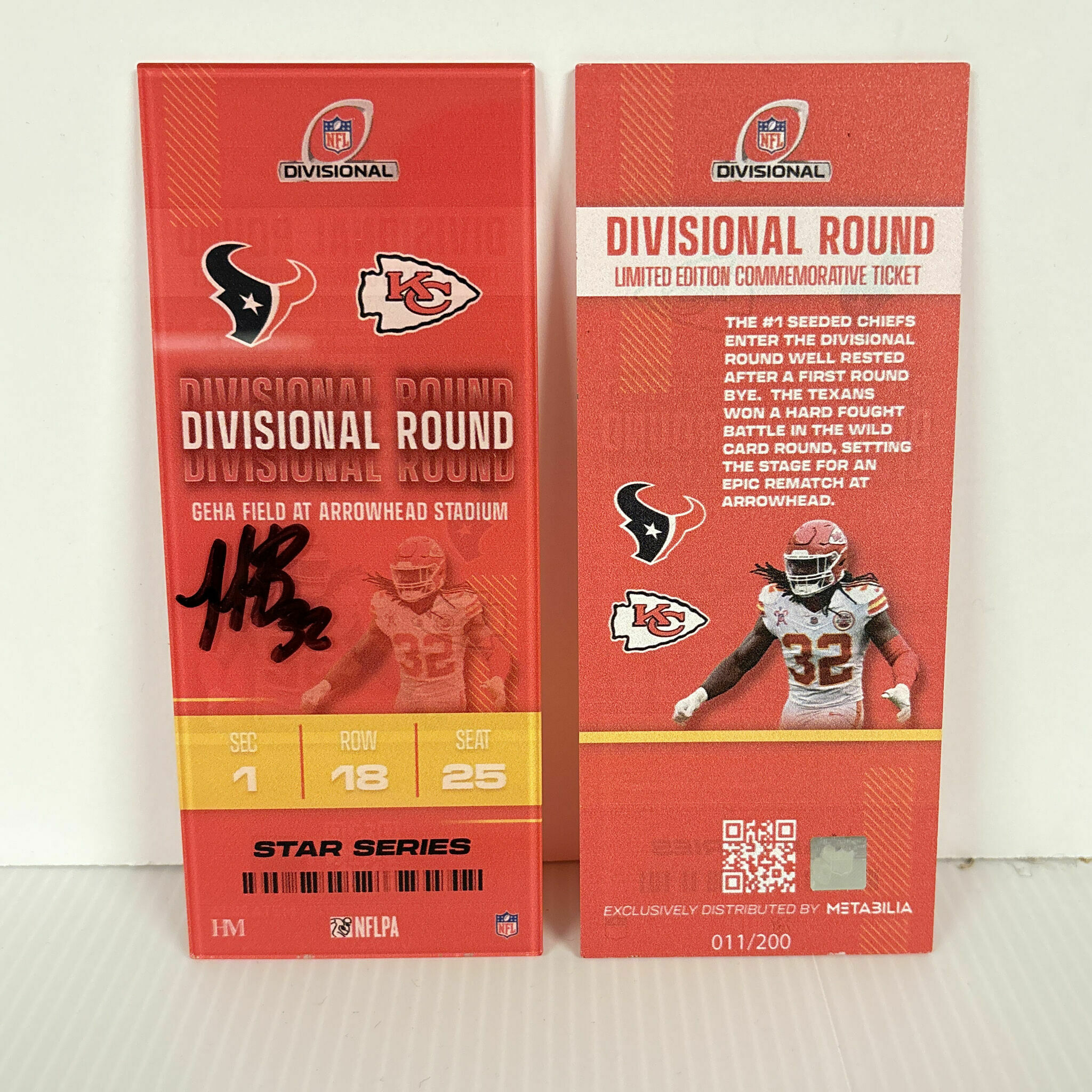 Divisional Round Star Series Signed Commemorative Ticket - Nick Bolton