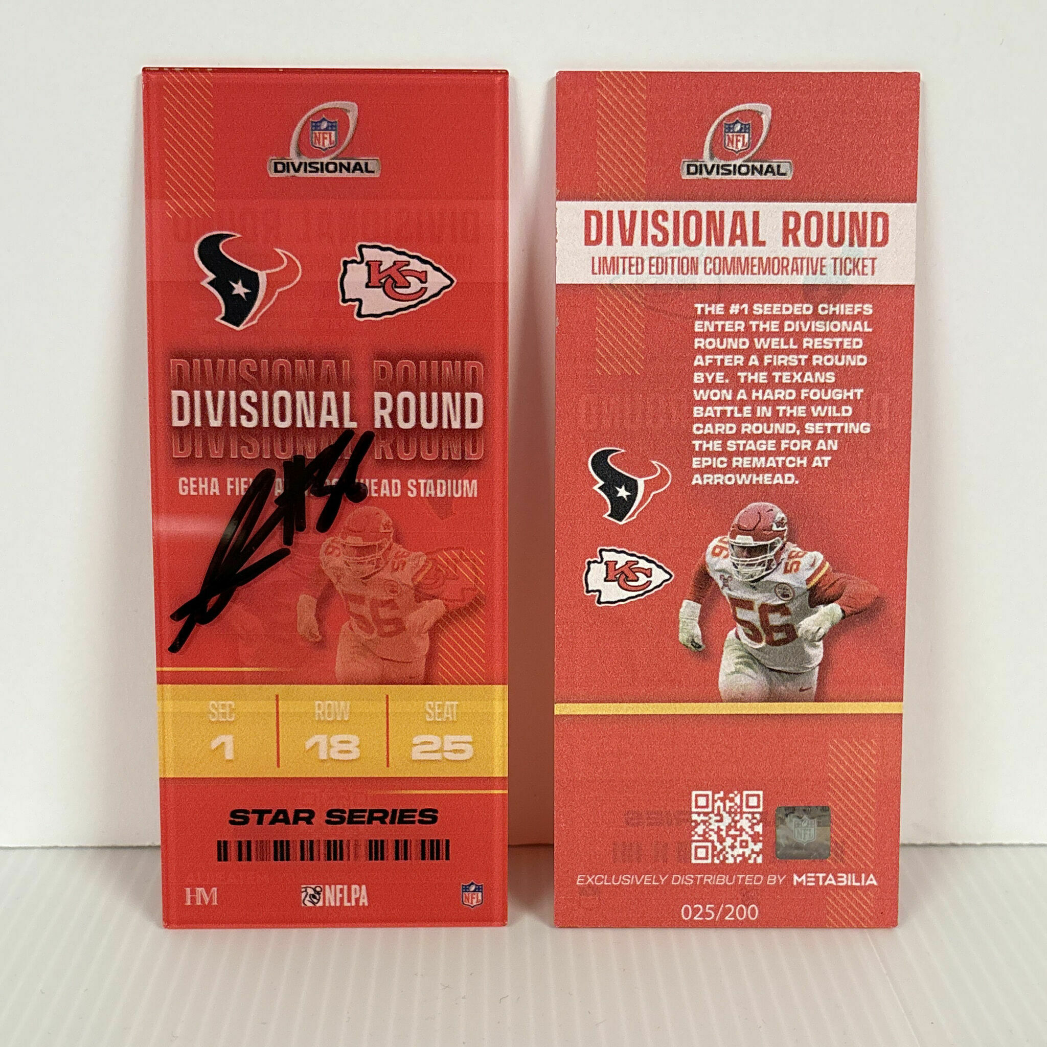 Divisional Round Star Series Signed Commemorative Ticket - George Karlaftis