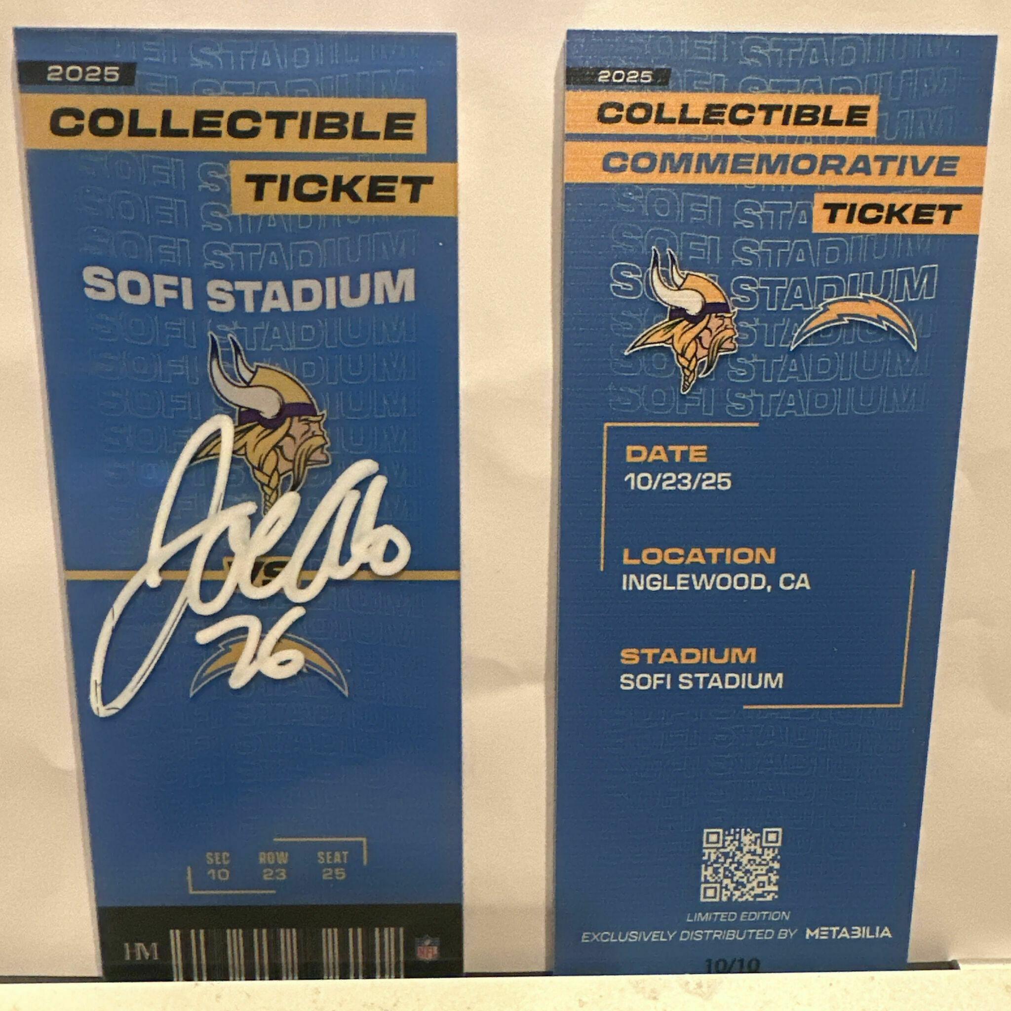 Joe Alt Signed Commemorative Ticket - Wk8 vs Vikings