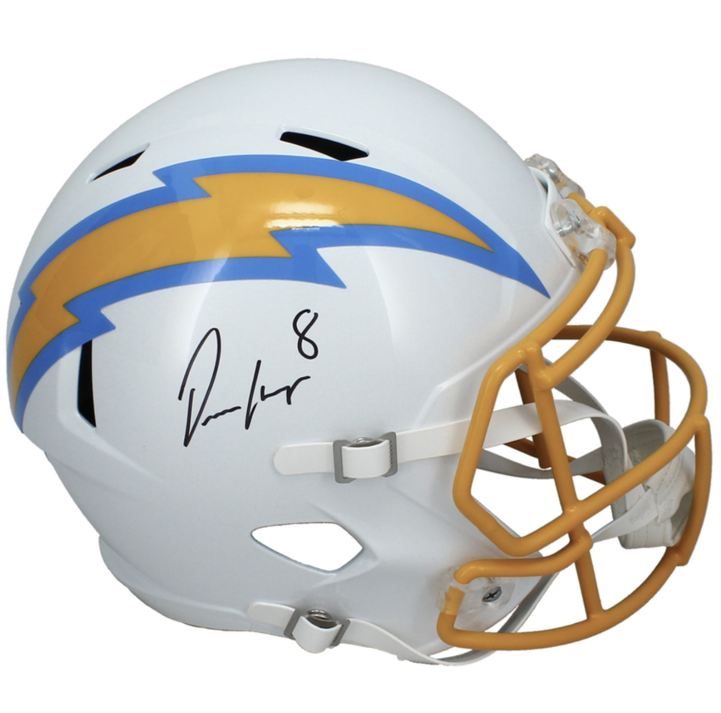 Omarion Hampton Autographed Los Angeles Chargers Full Size Speed Helmet Beckett