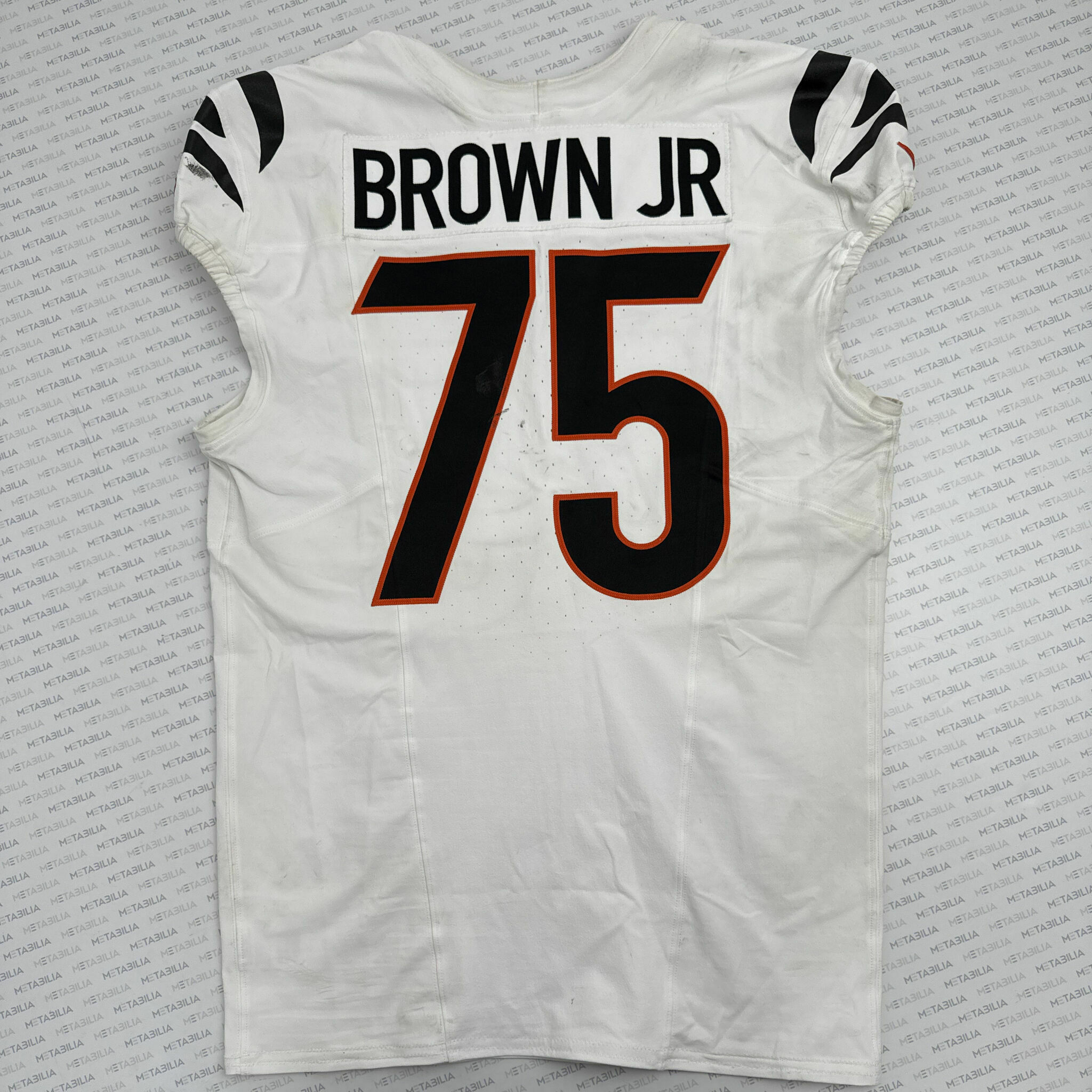 #75 Orlando Brown Jr. Game-Worn Jersey vs Steelers