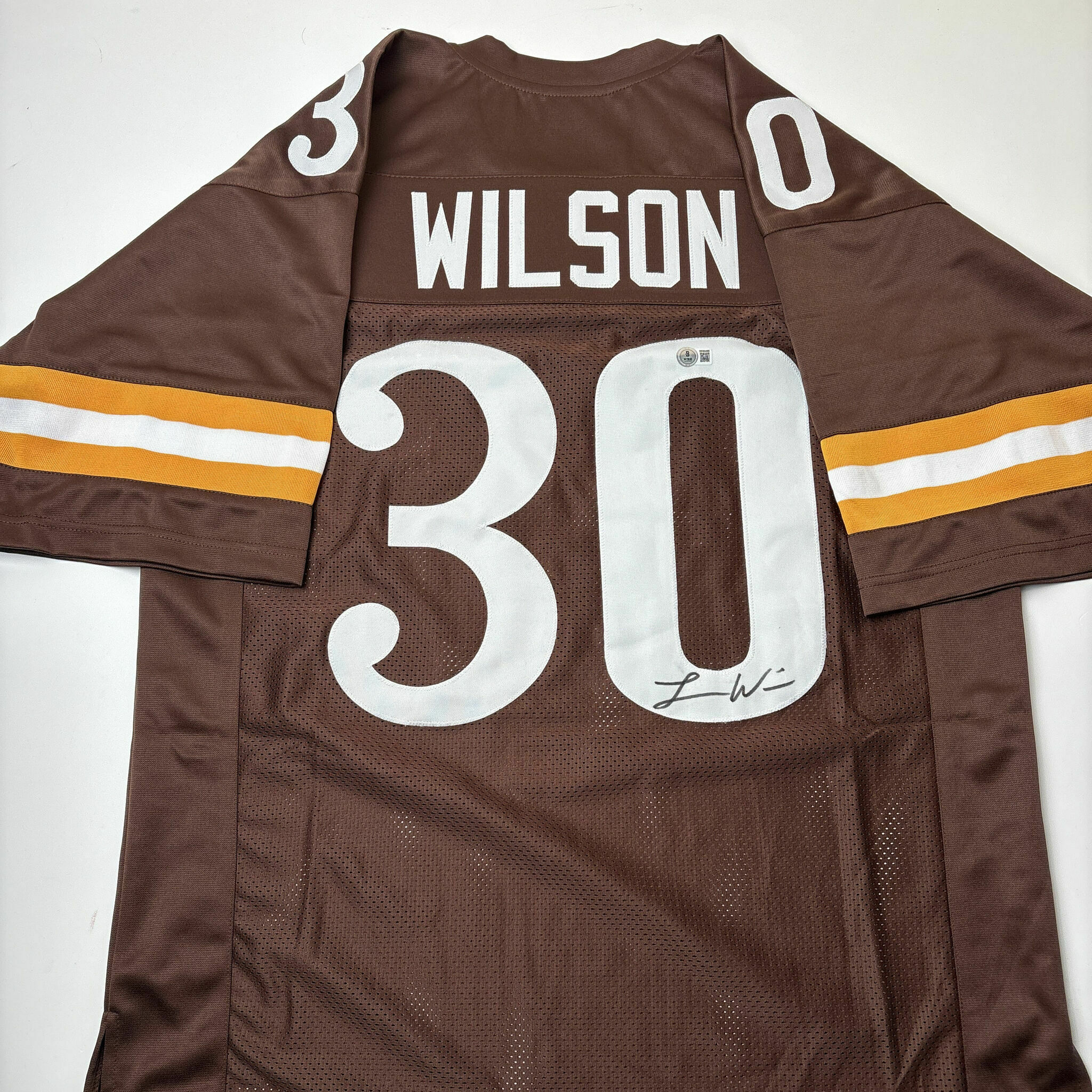 Logan Wilson Signed Brown College Style Custom Jersey