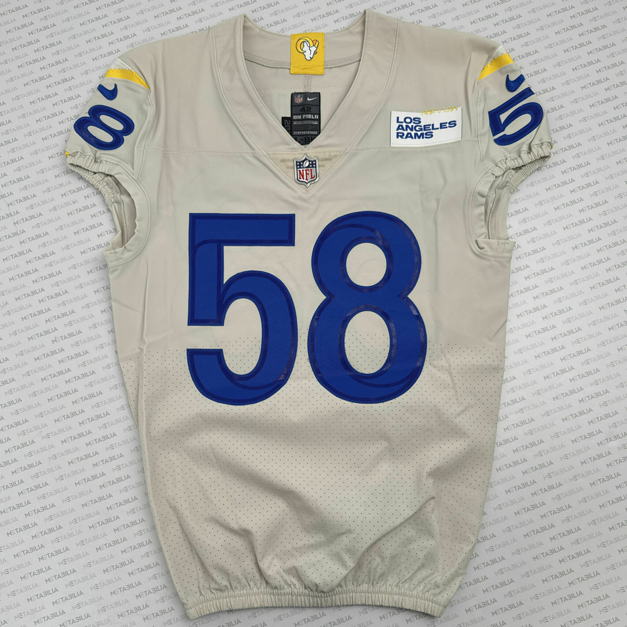 # 58 Justin Hollins 2020 Game-Issued Jersey
