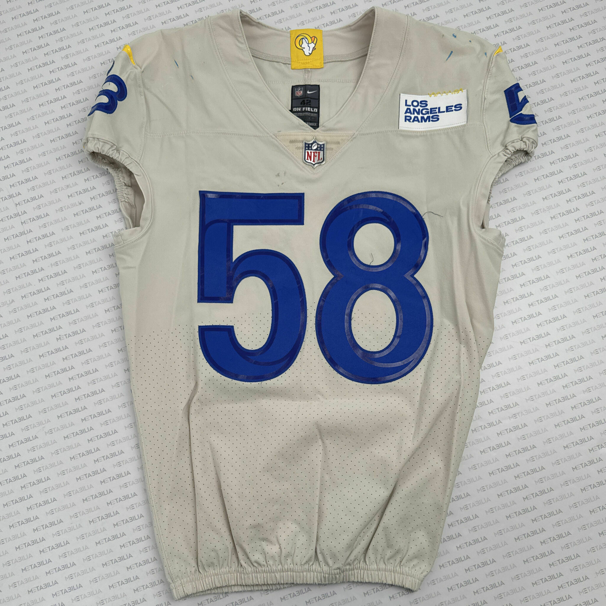 # 58 Justin Hollins 2020 Game-Issued Jersey