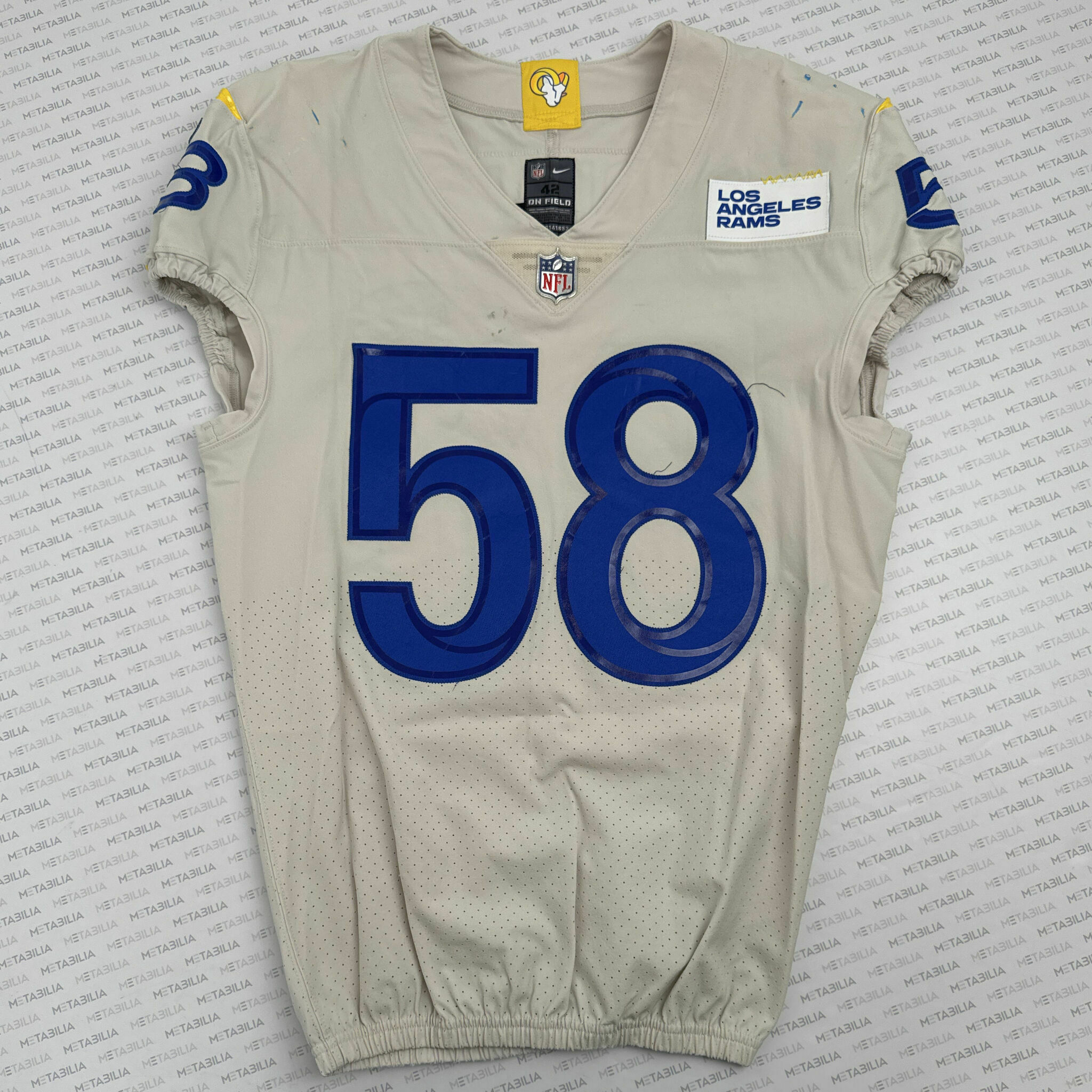 # 58 Justin Hollins 2020 Game-Issued Jersey