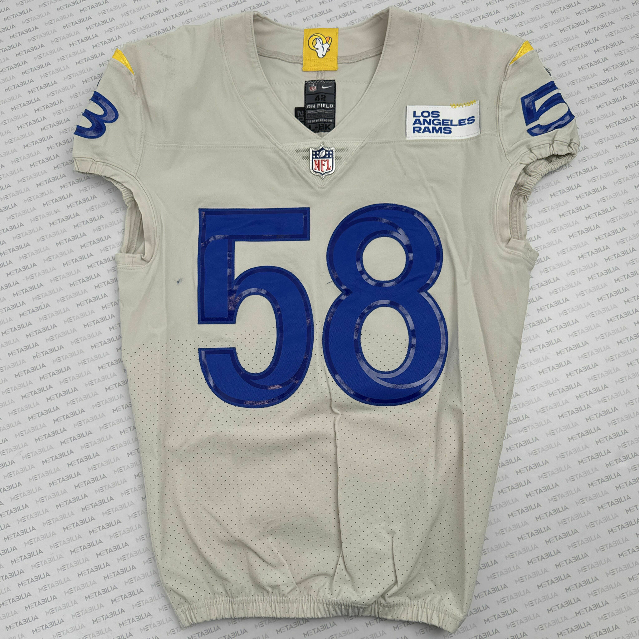 # 58 Justin Hollins 2021 Game-Issued Jersey