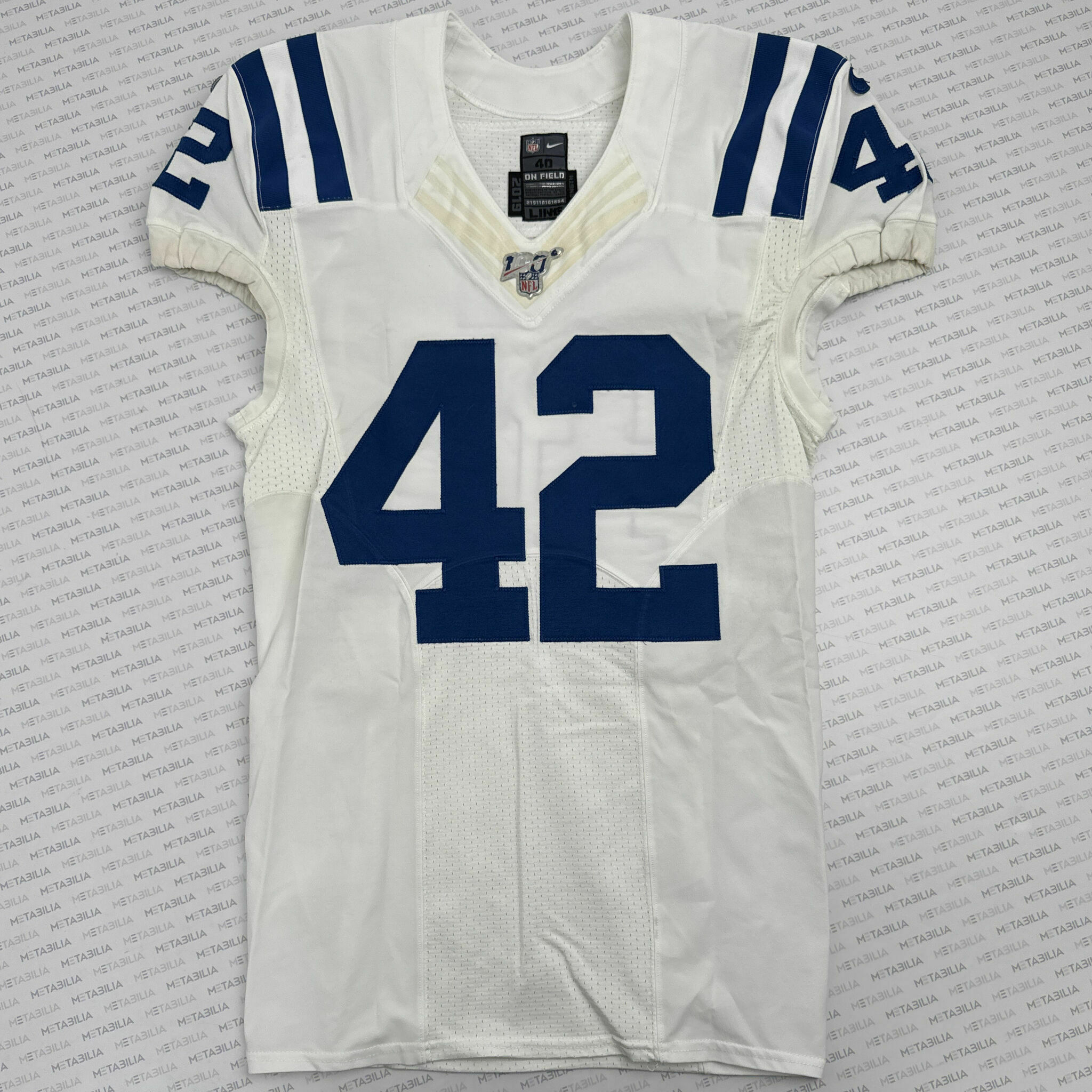 #42 Milligan Team-Issued White Jersey