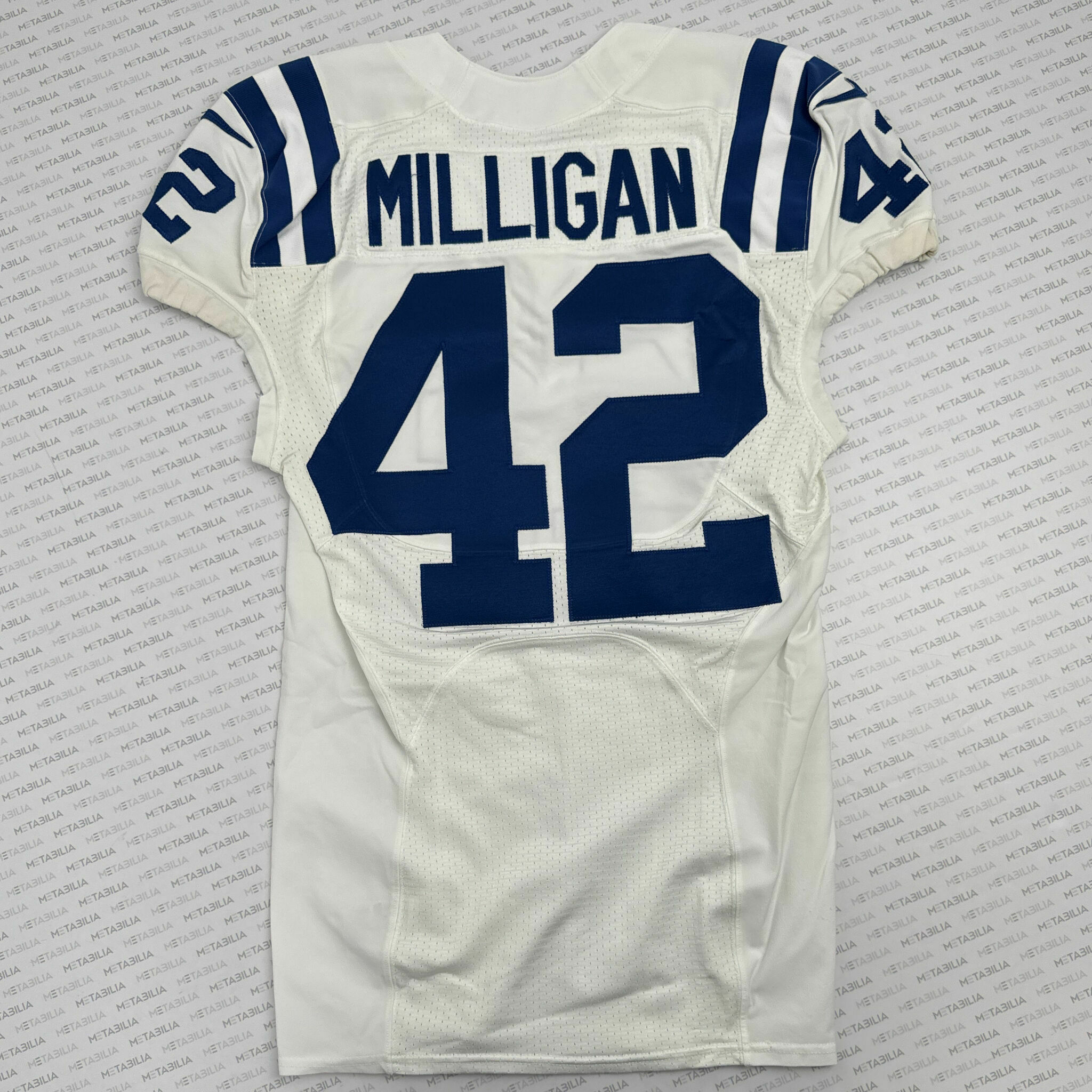 #42 Milligan Team-Issued White Jersey