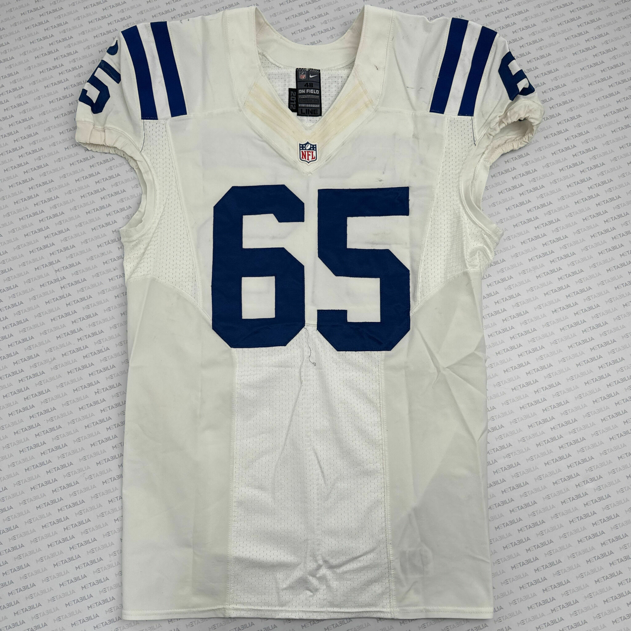 #65 Burwell Team-Issued White Jersey