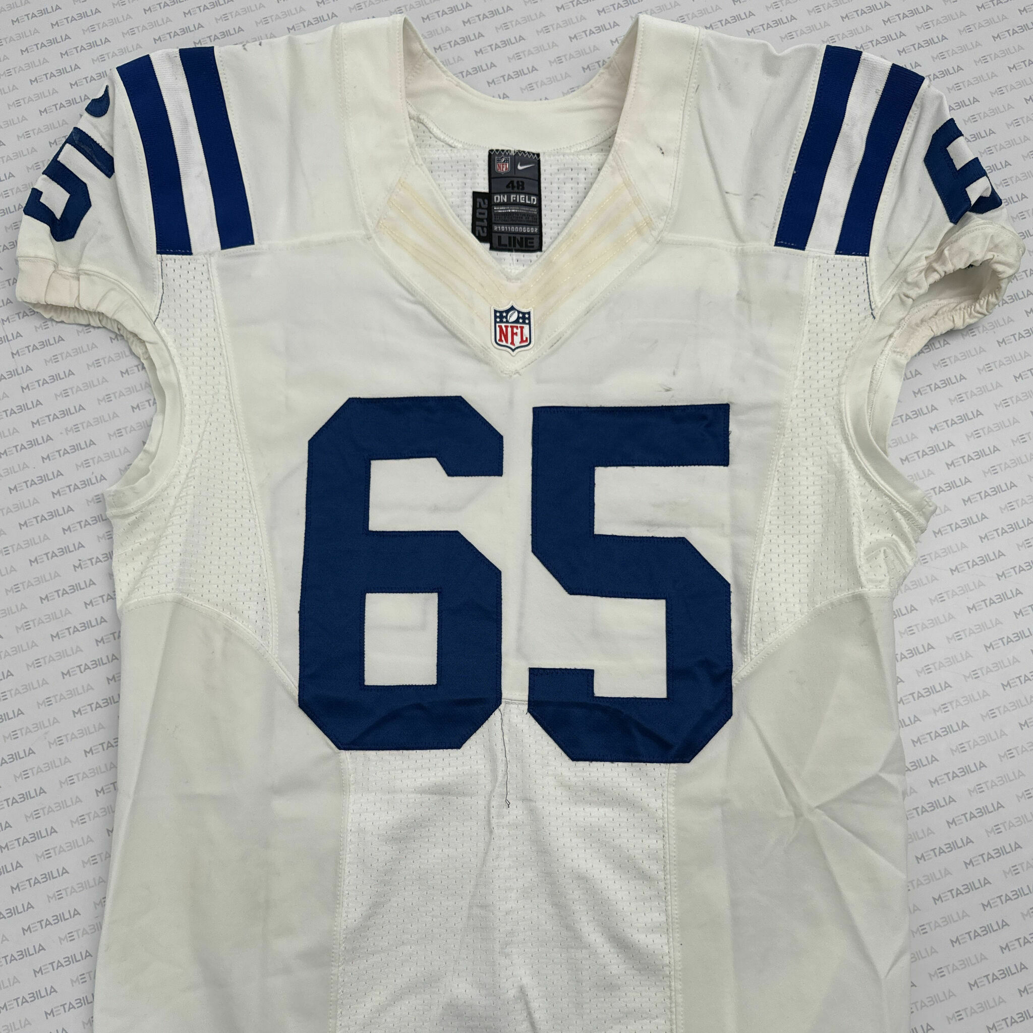 #65 Burwell Team-Issued White Jersey