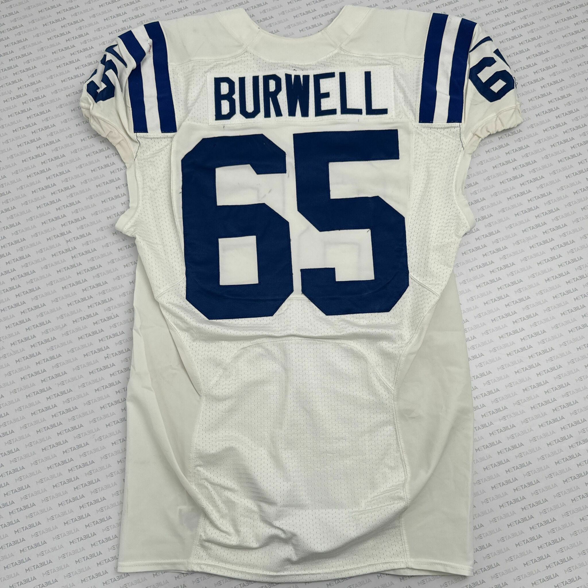 #65 Burwell Team-Issued White Jersey