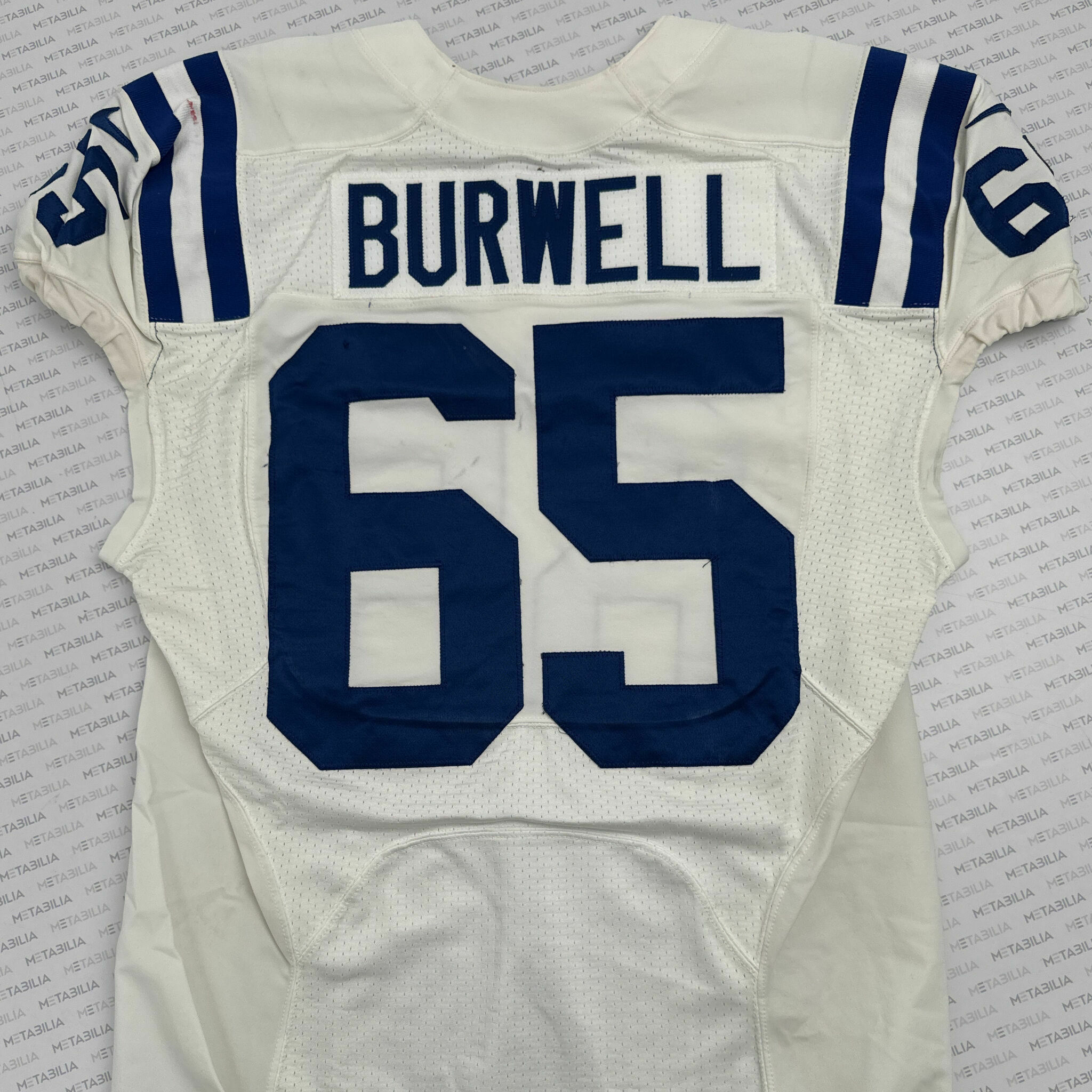 #65 Burwell Team-Issued White Jersey