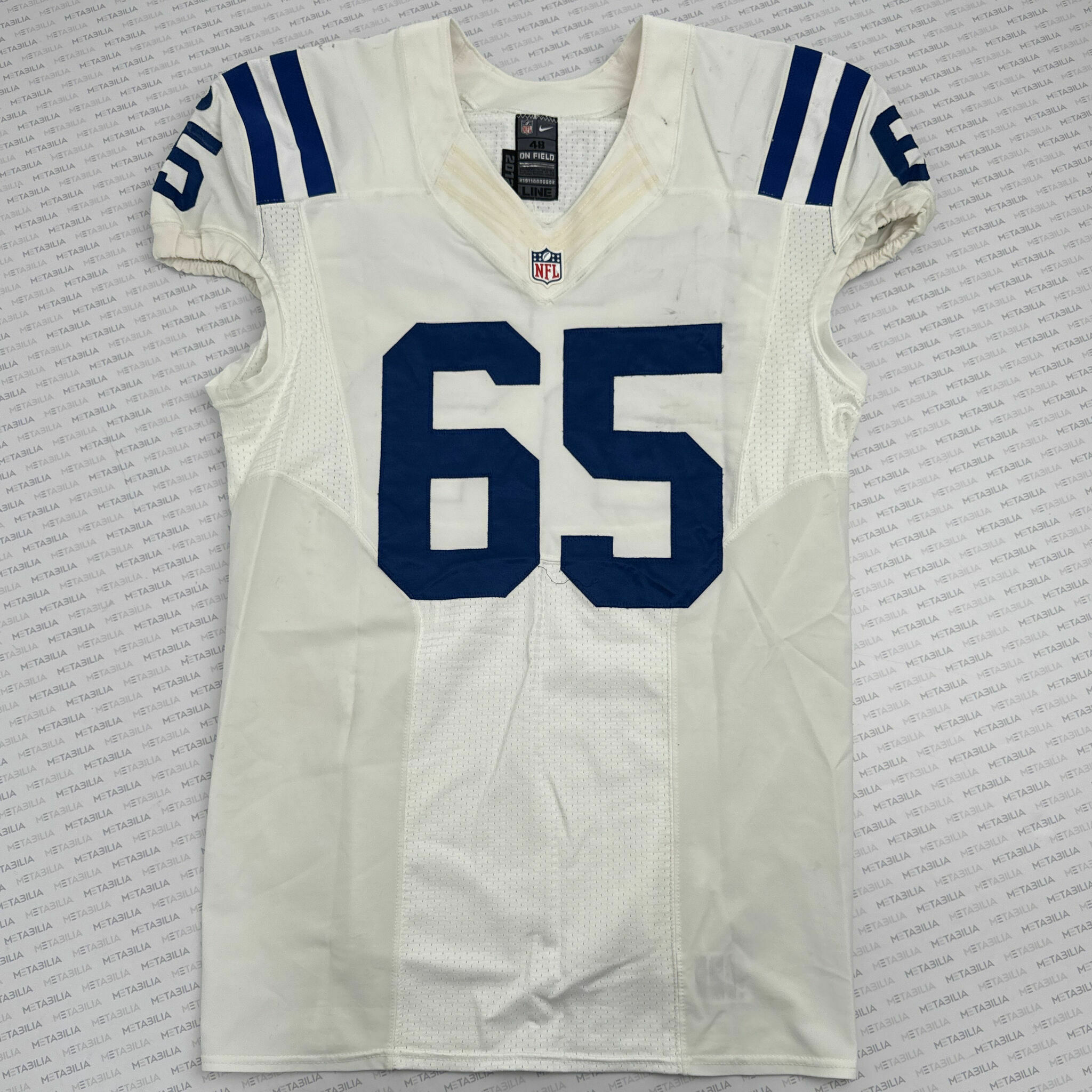 #65 Burwell Team-Issued White Jersey