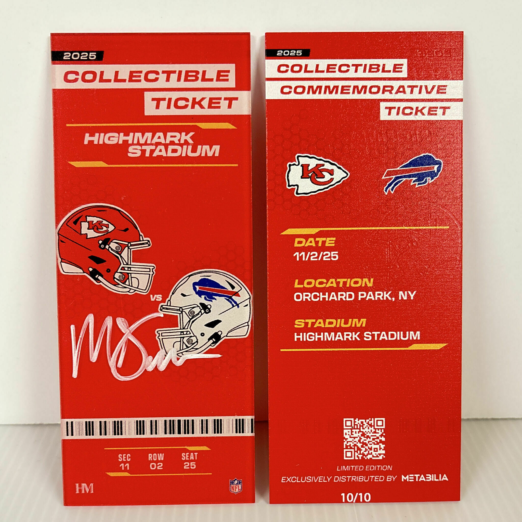 Mike Danna Signed Commemorative Ticket - Wk9 vs Bills