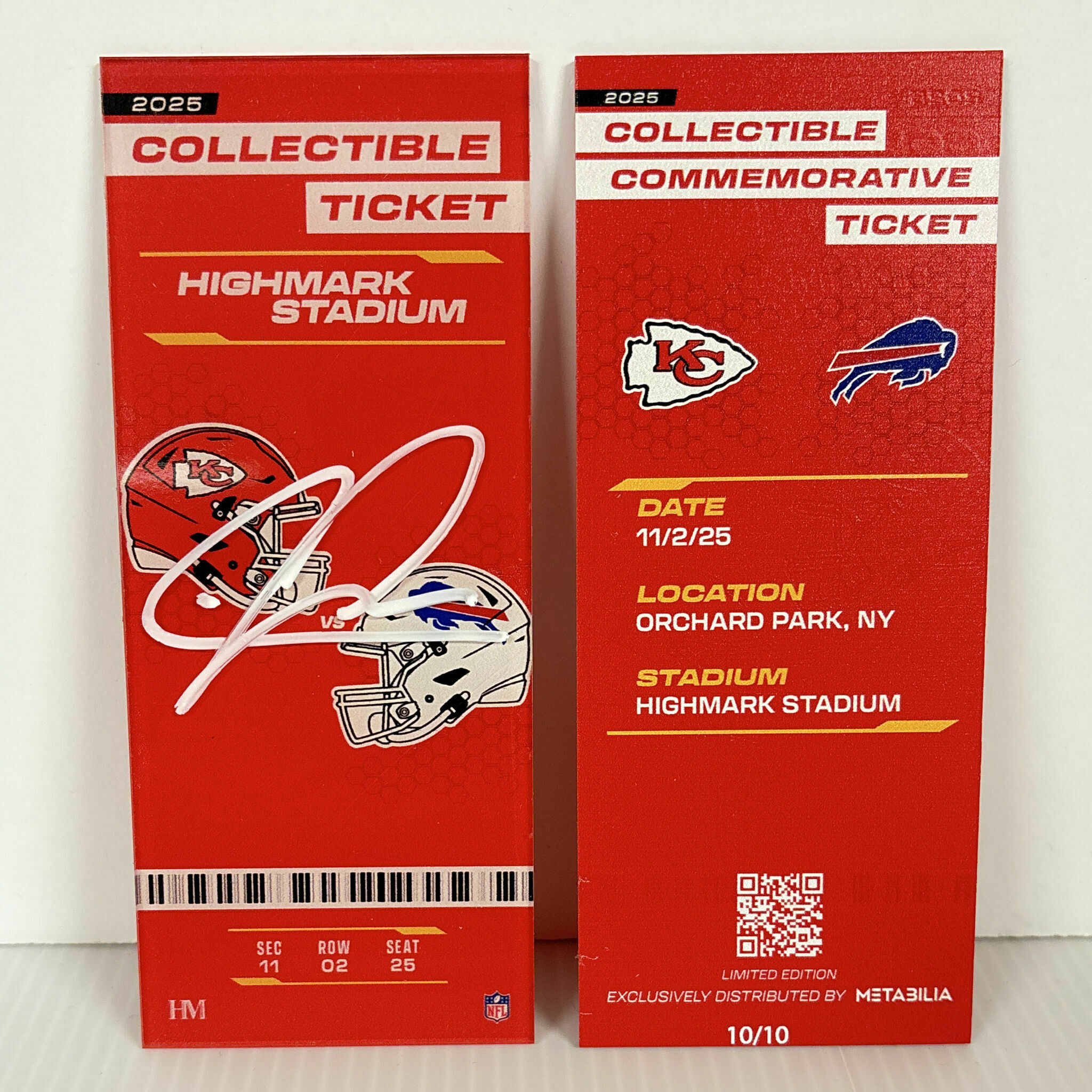 Chris Jones Signed Commemorative Ticket - Wk9 vs Bills