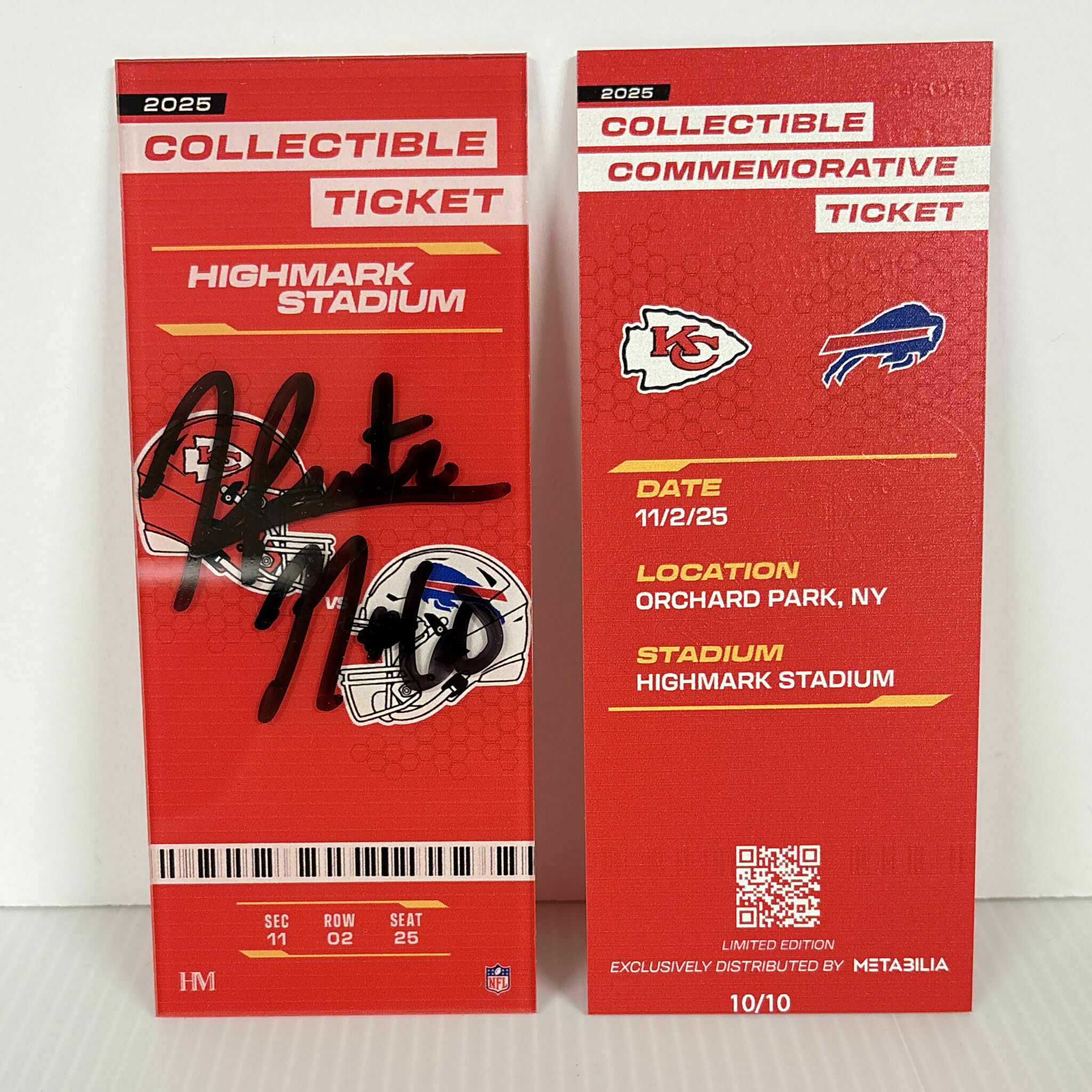 Hunter Nourzad Signed Commemorative Ticket - Wk9 vs Bills