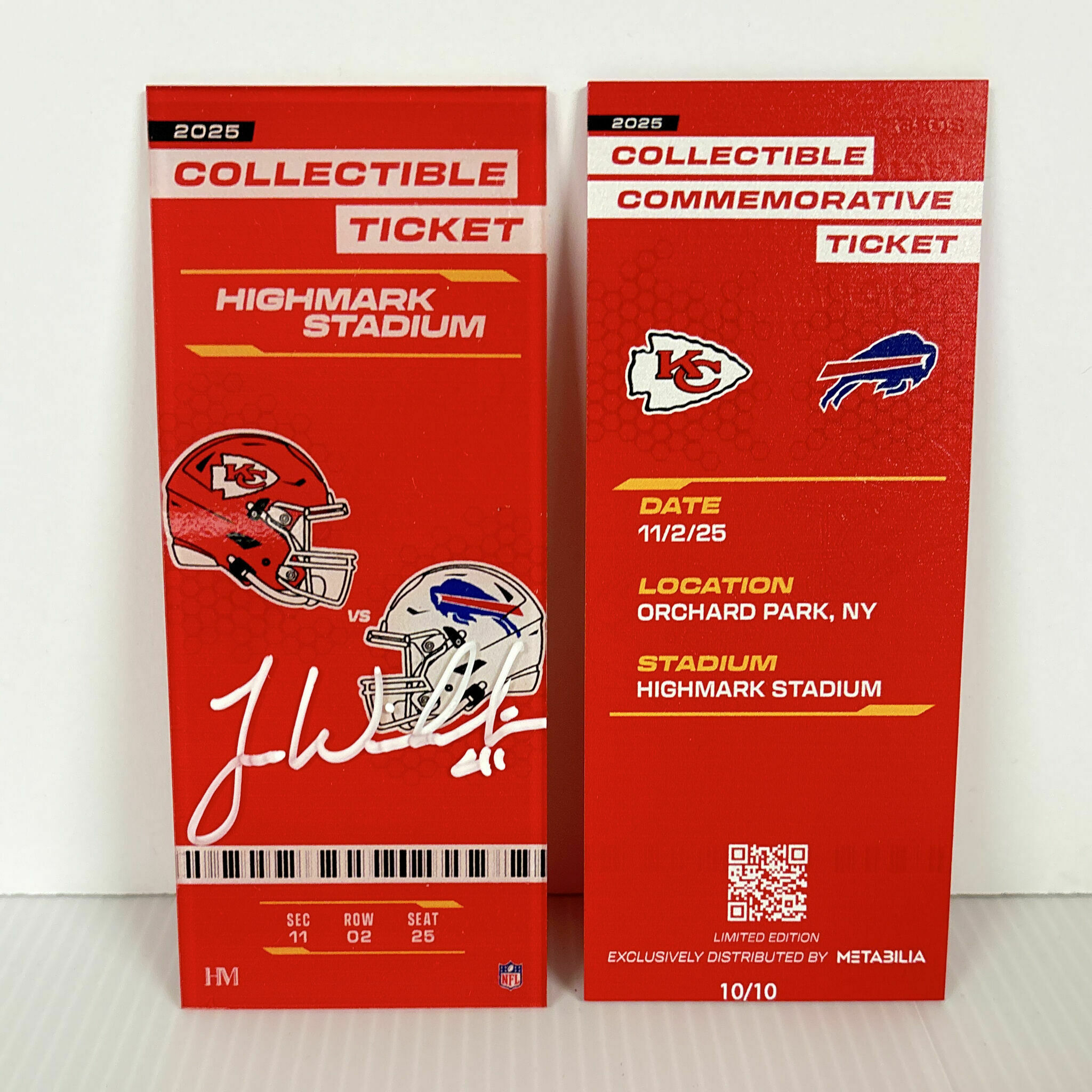 James Winchester Signed Commemorative Ticket - Wk9 vs Bills