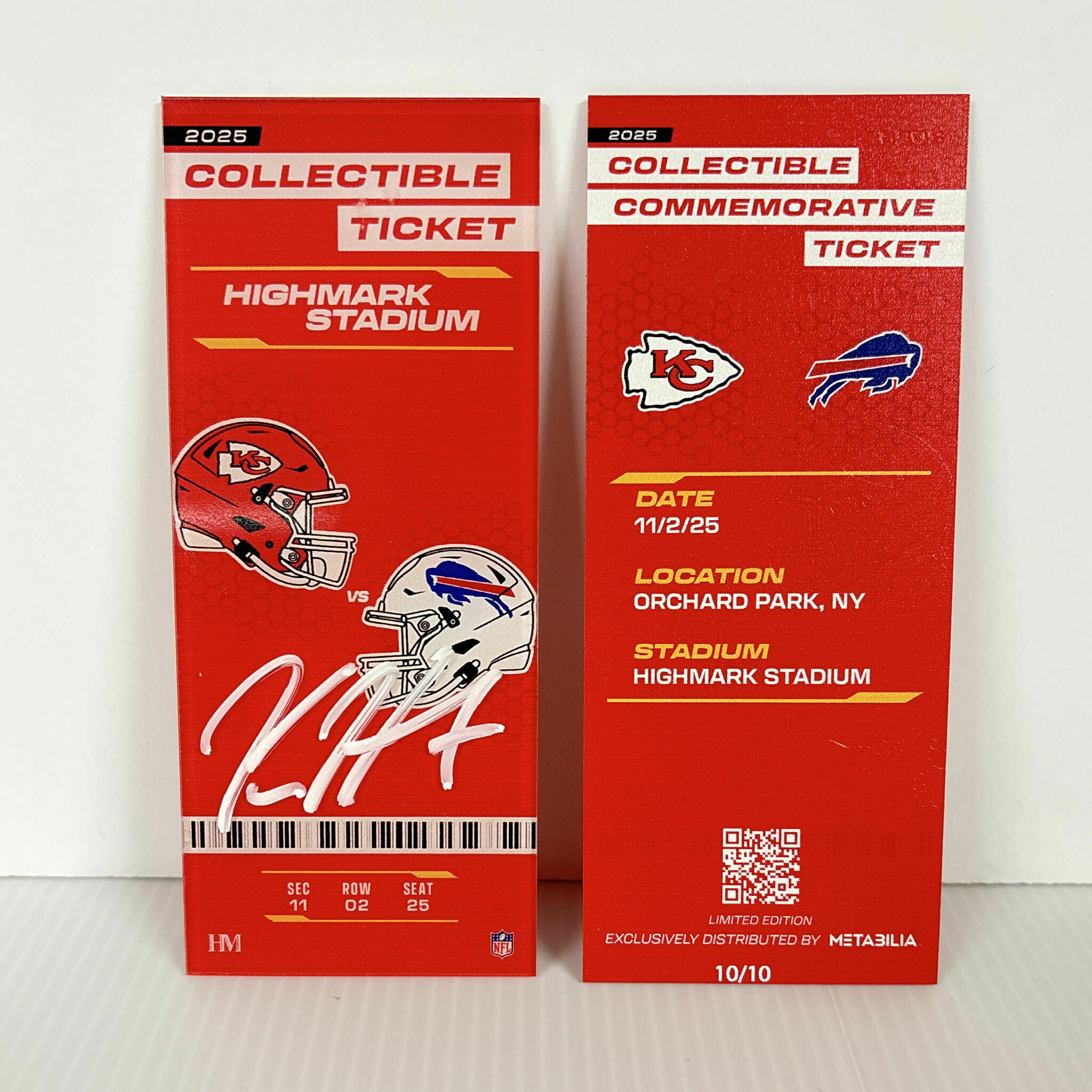 Kareem Hunt Signed Commemorative Ticket - Wk9 vs Bills