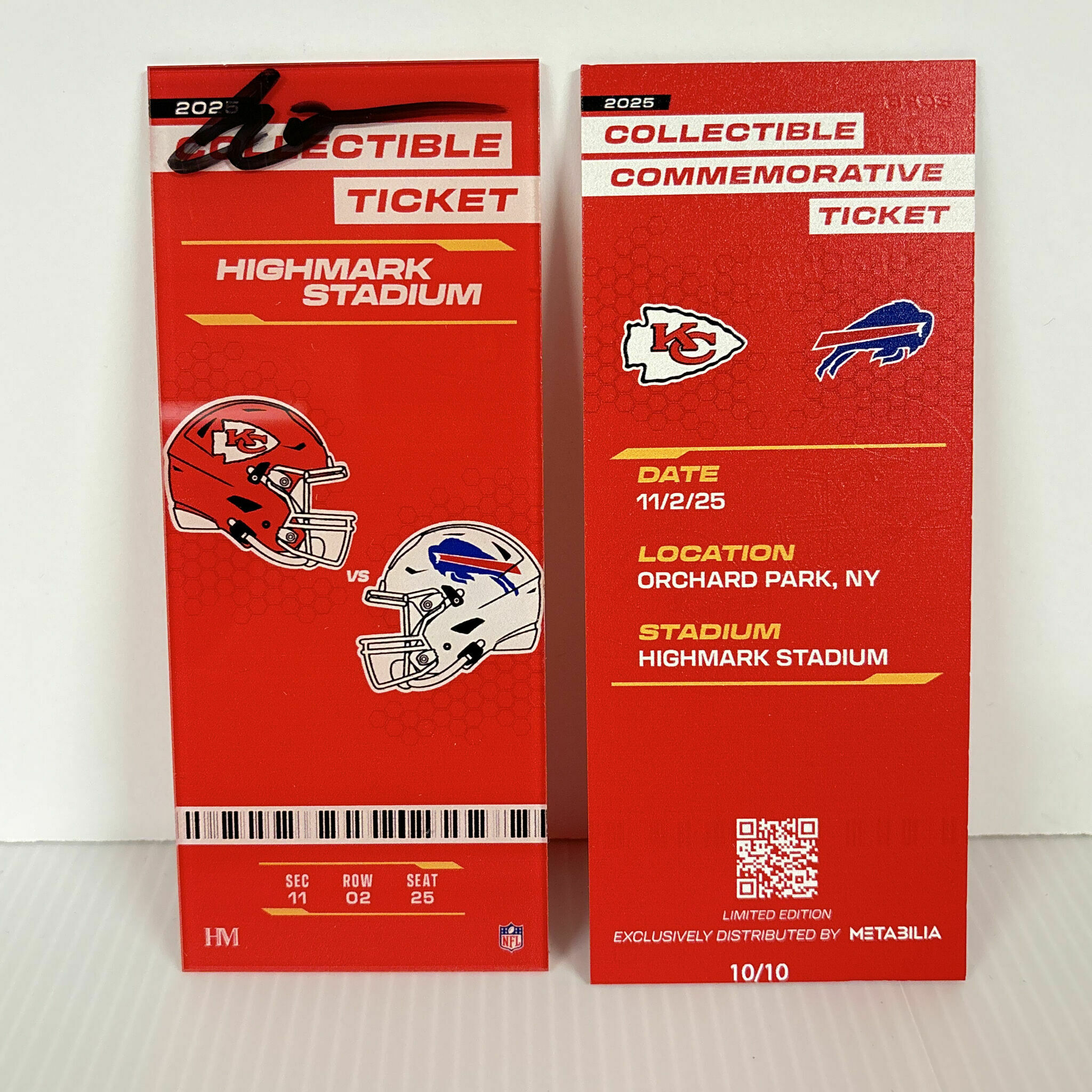 Charles Omenihu Signed Commemorative Ticket - Wk9 vs Bills