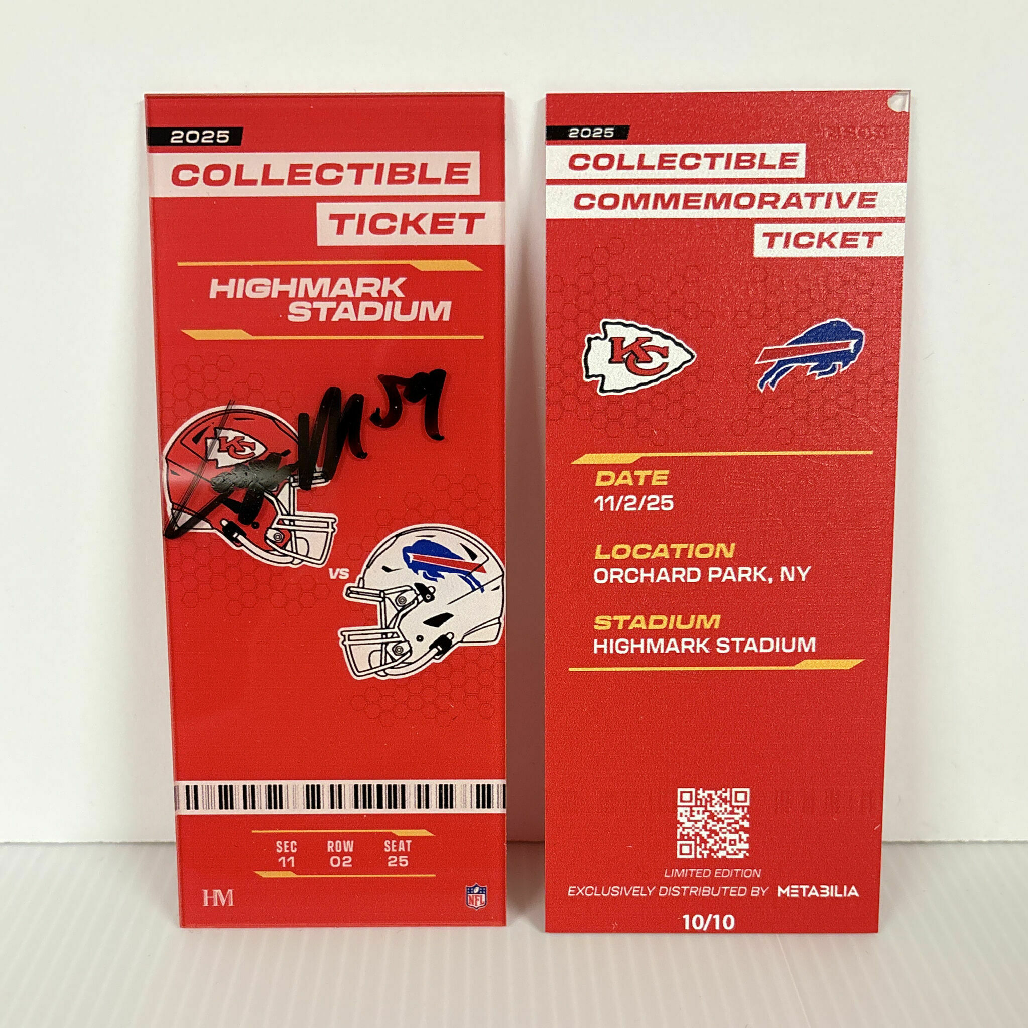 Cooper McDonald Signed Commemorative Ticket - Wk9 vs Bills