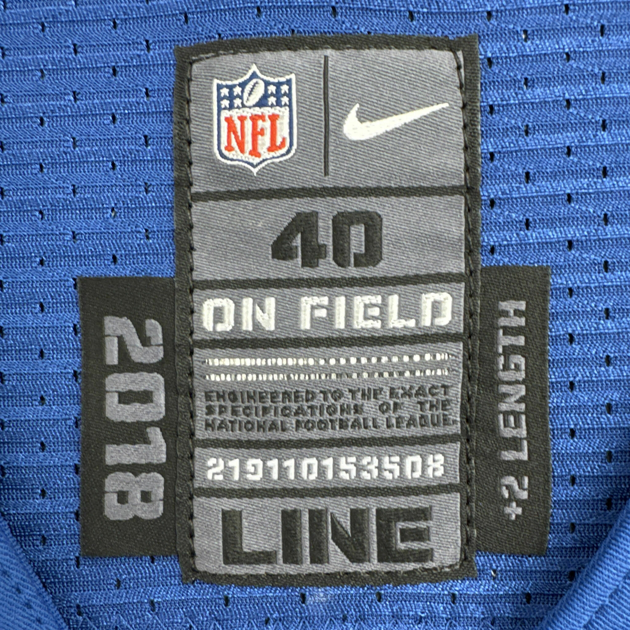 #50 Walker Team-Issued Blue Jersey