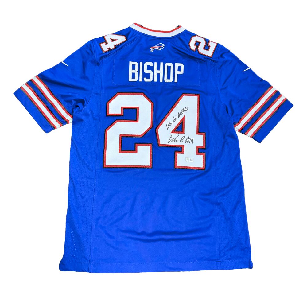 Cole Bishop Signed Nike Authentic Blue Stitched Jersey