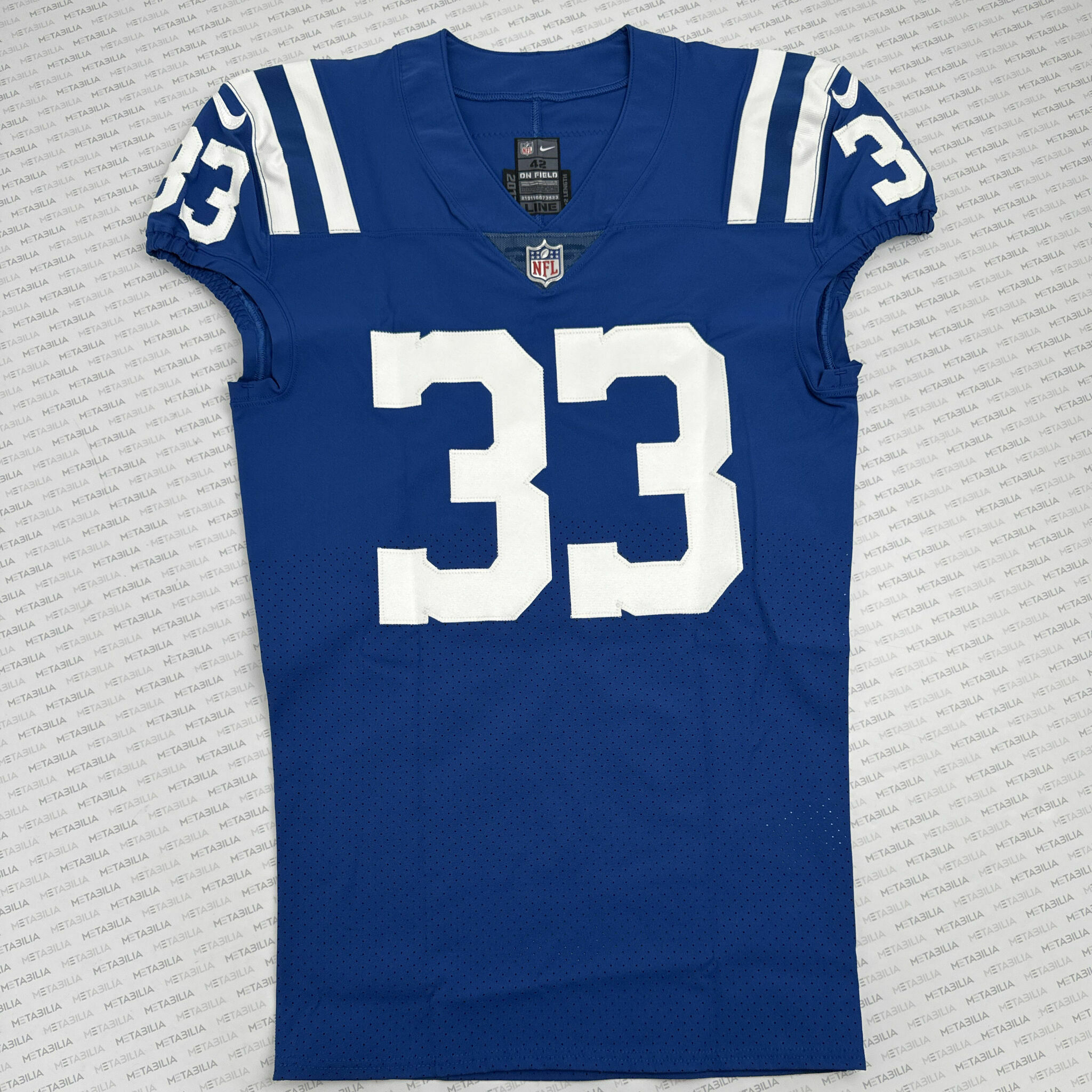 #33 Turbin Team-Issued Blue Jersey