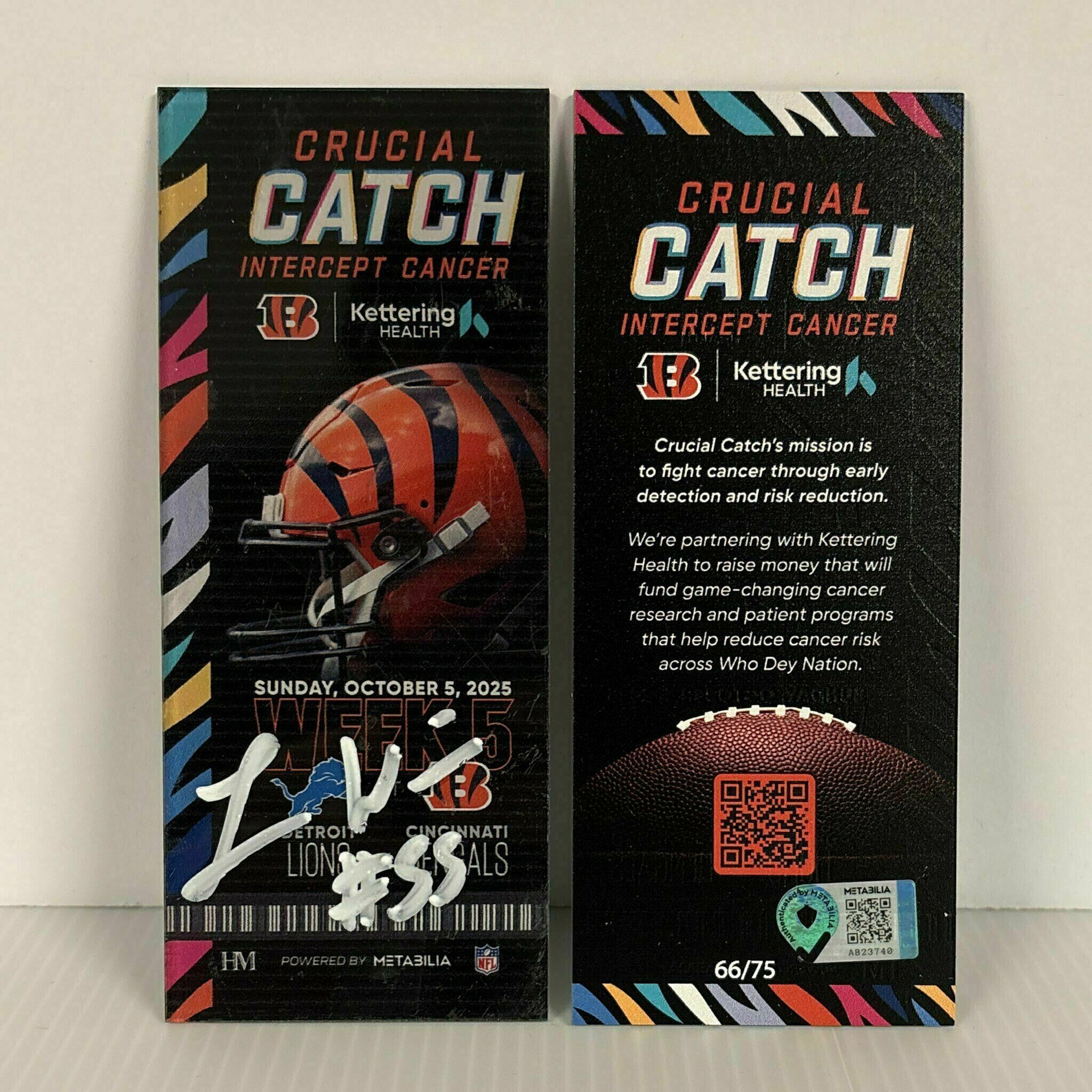 Logan Wilson Signed Commemorative Ticket - Crucial Catch 2025
