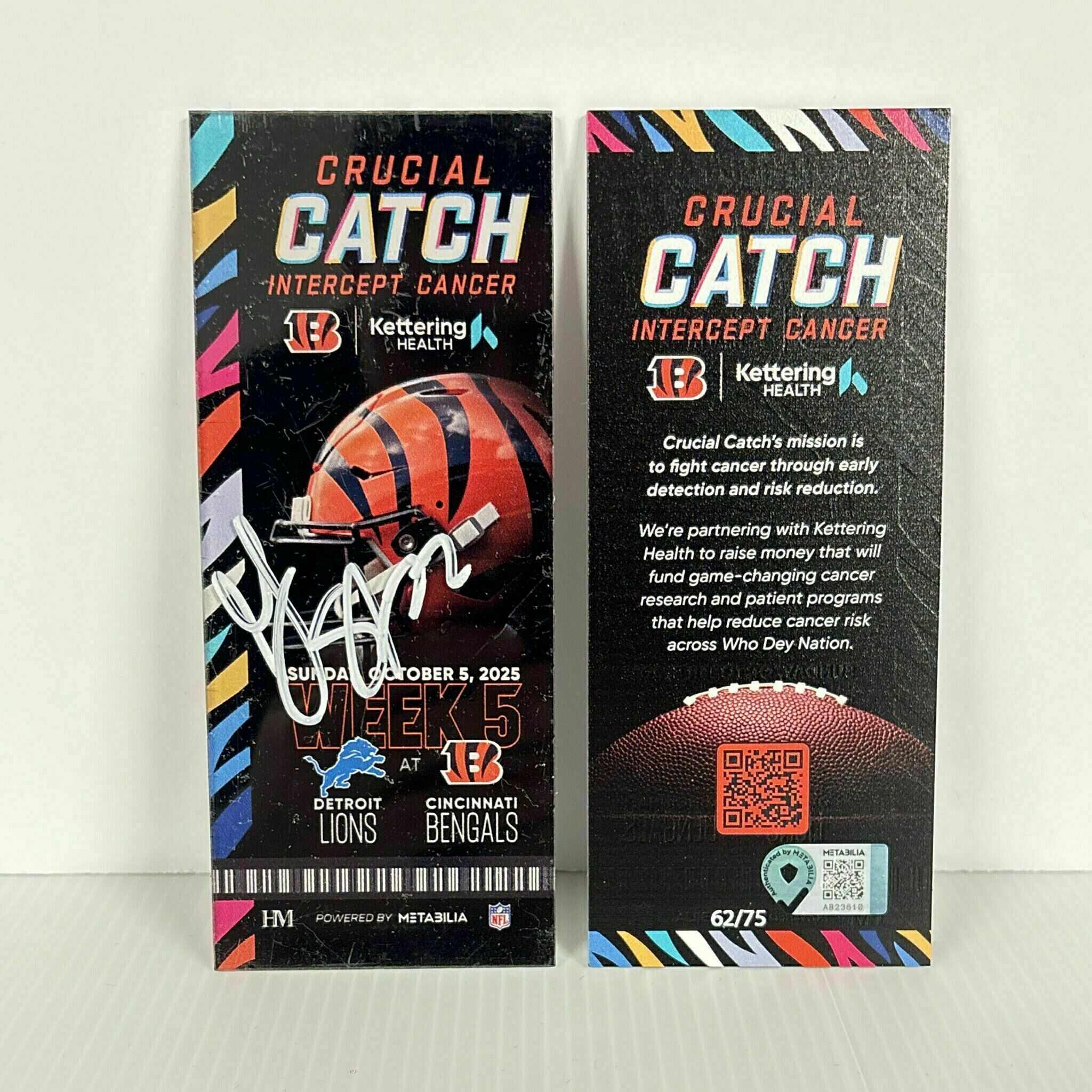 Geno Stone Signed Commemorative Ticket - Crucial Catch 2025