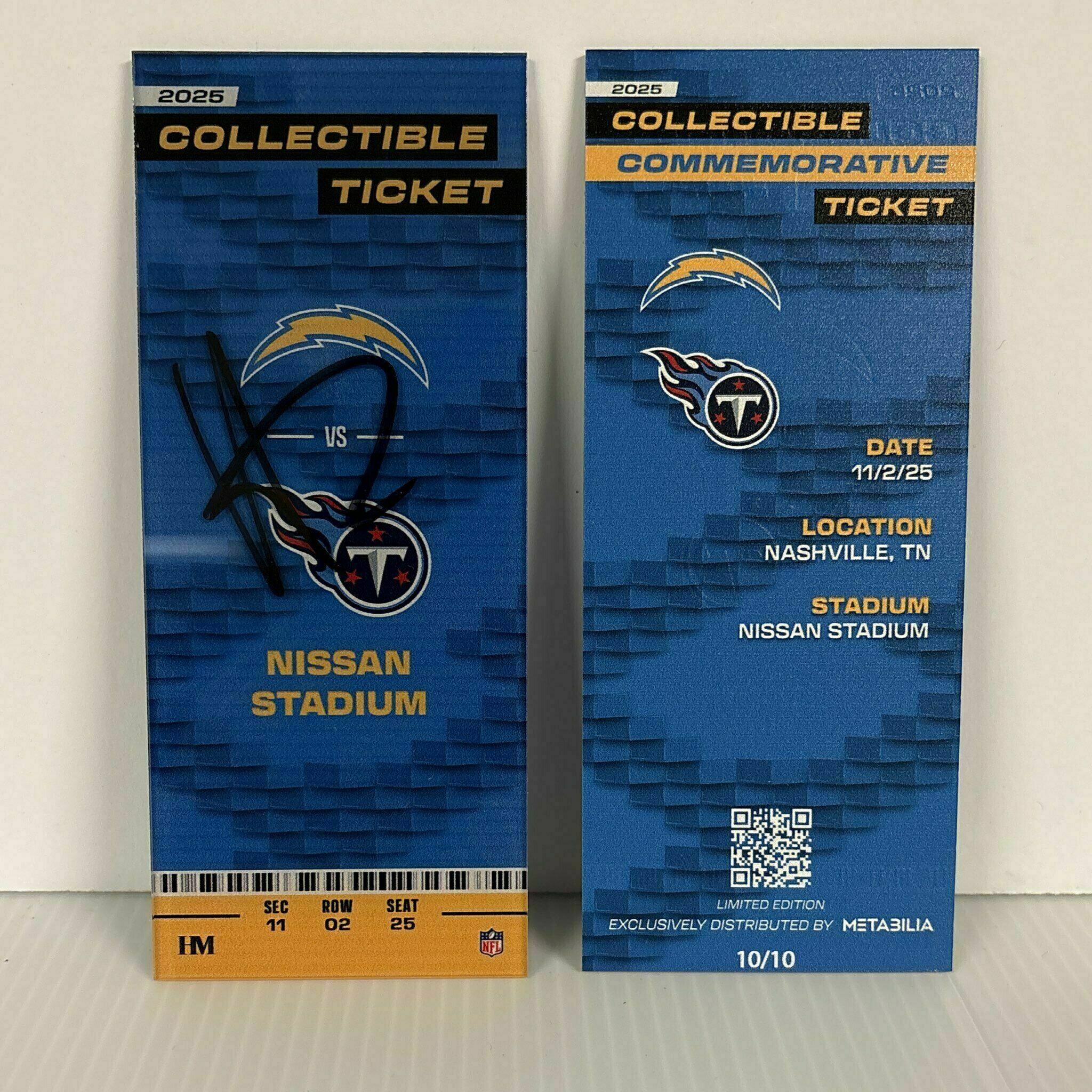 X/10 Hassan Haskins Signed Commemorative Ticket - Wk9 vs Titans