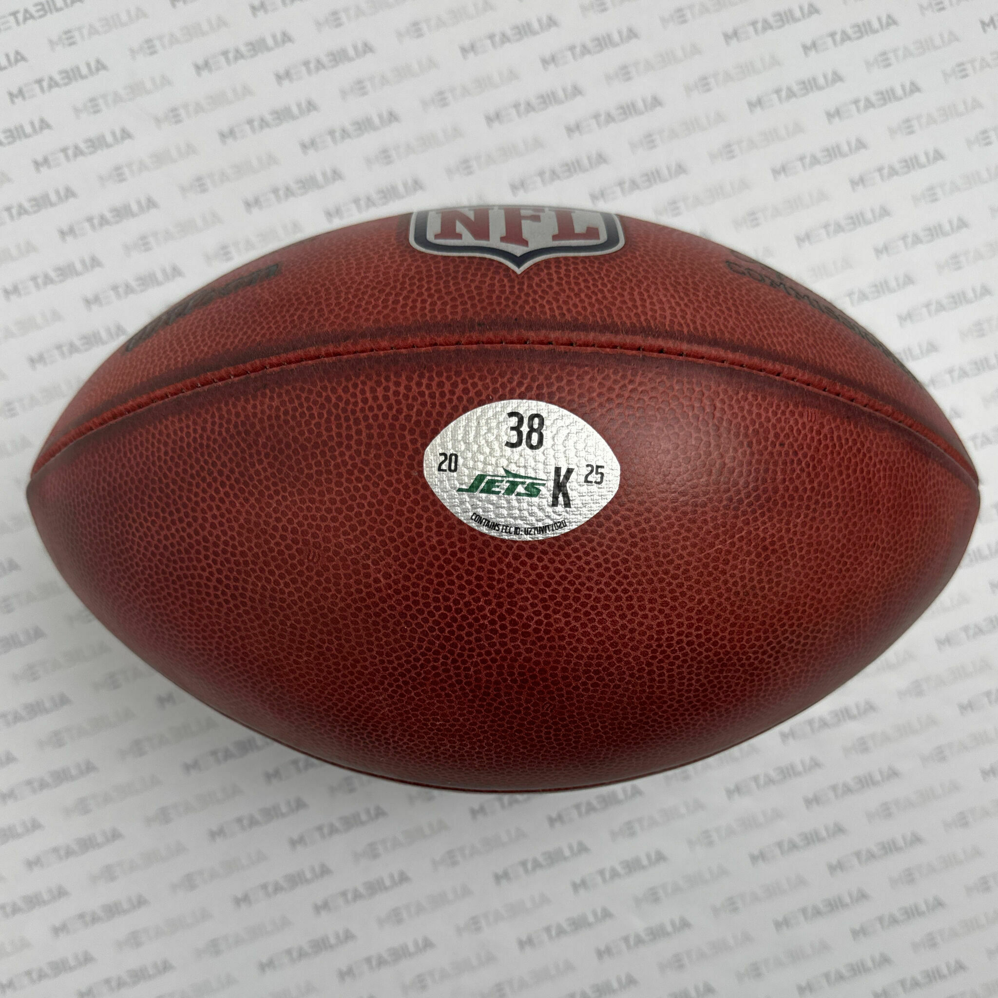 Jets Game-Used Ball K-Ball #38 vs Cowboys