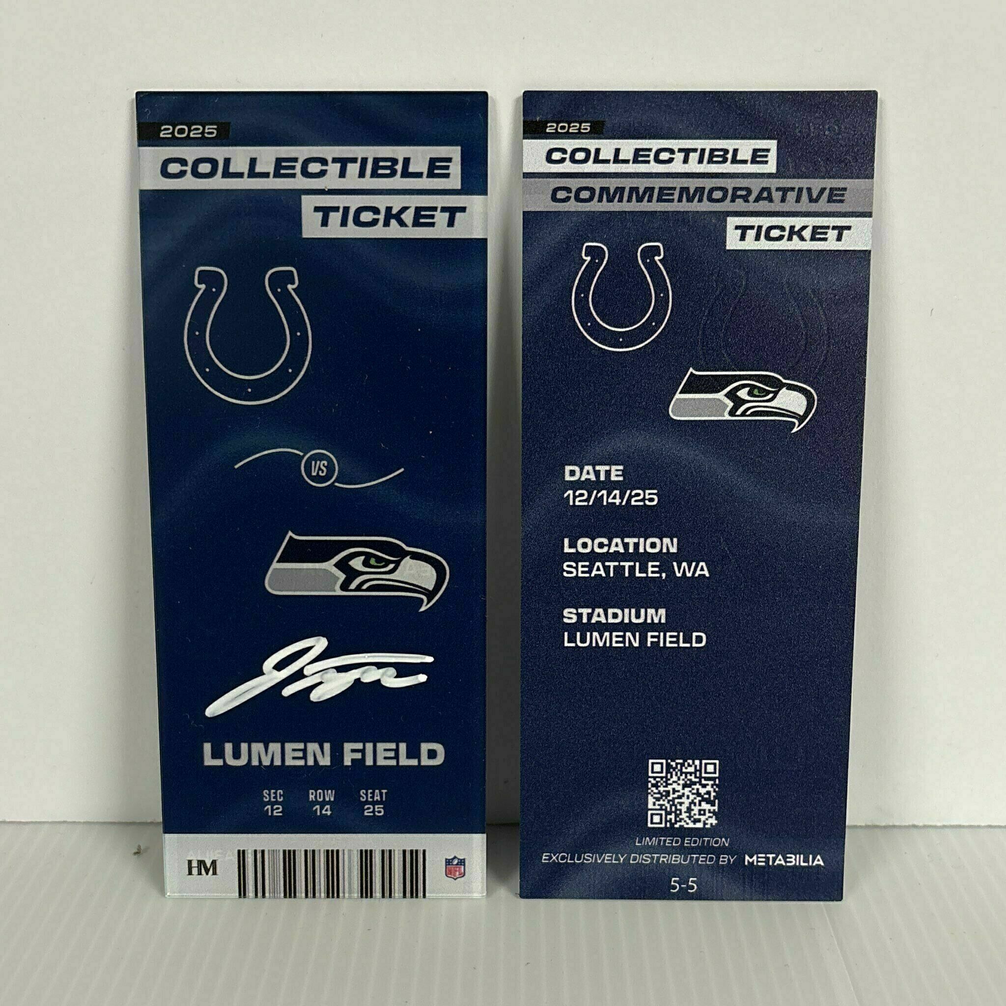 Jonathan Taylor Signed Commemorative Ticket - Wk15 vs Seahwaks