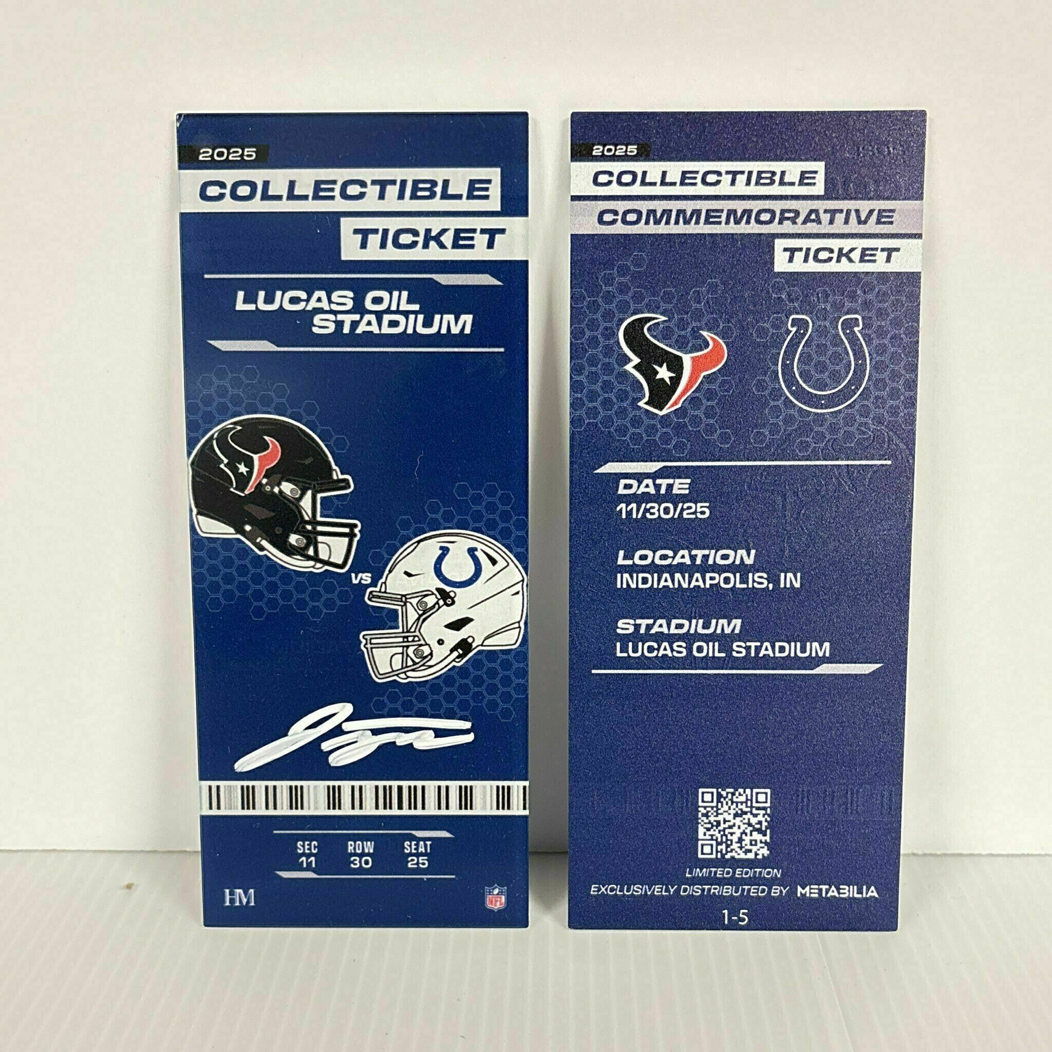 Jonathan Taylor Signed Commemorative Ticket - Wk13 vs Texans